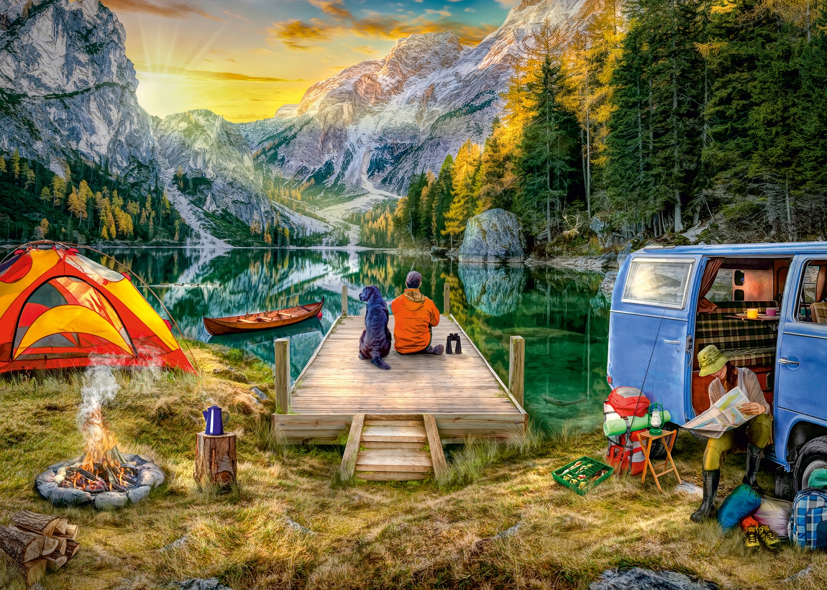 Ravensburger Puzzle »Campingurlaub«, Made in Germany, FSC® - schützt Wald - weltweit