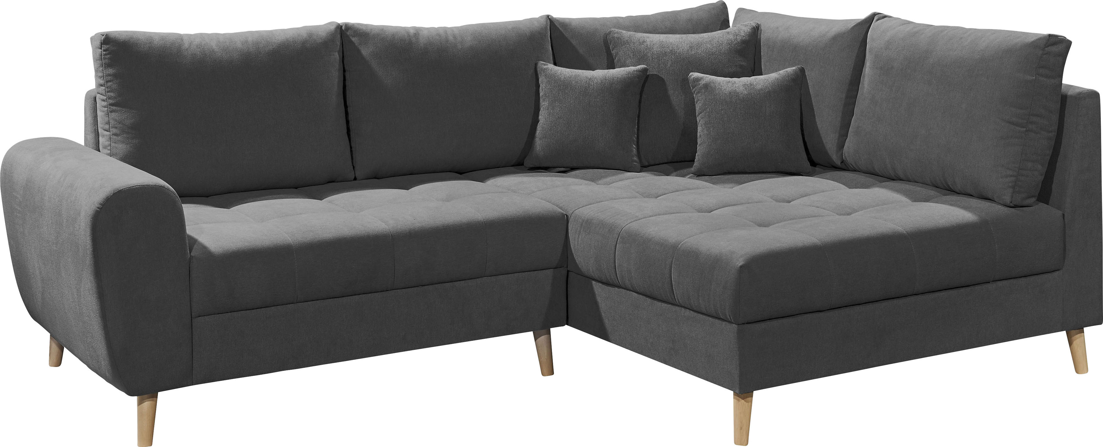 Thumbnail - ED EXCITING DESIGN Ecksofa "Alice L-Form", (Set), mit Hocker & 3 Zierkissen