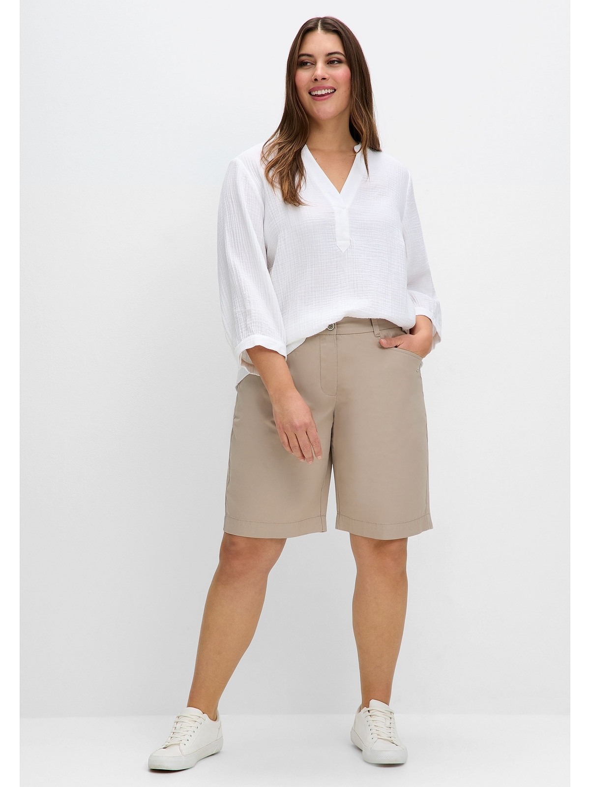 Sheego Bermudas "Große Größen", in Chino-Optik günstig online kaufen