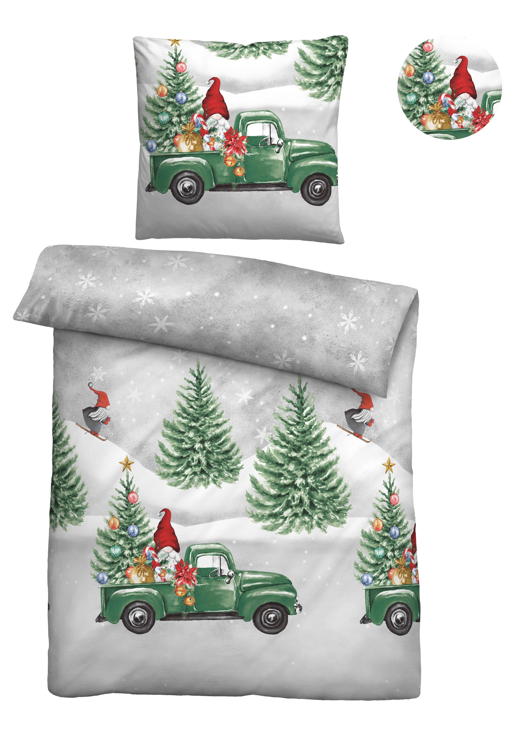 Biberna Bettwäsche »0004102« 2 Stk. tlg. wohlig warm + weich, pflegeleicht, 100% Baumwolle, Reißverschluss