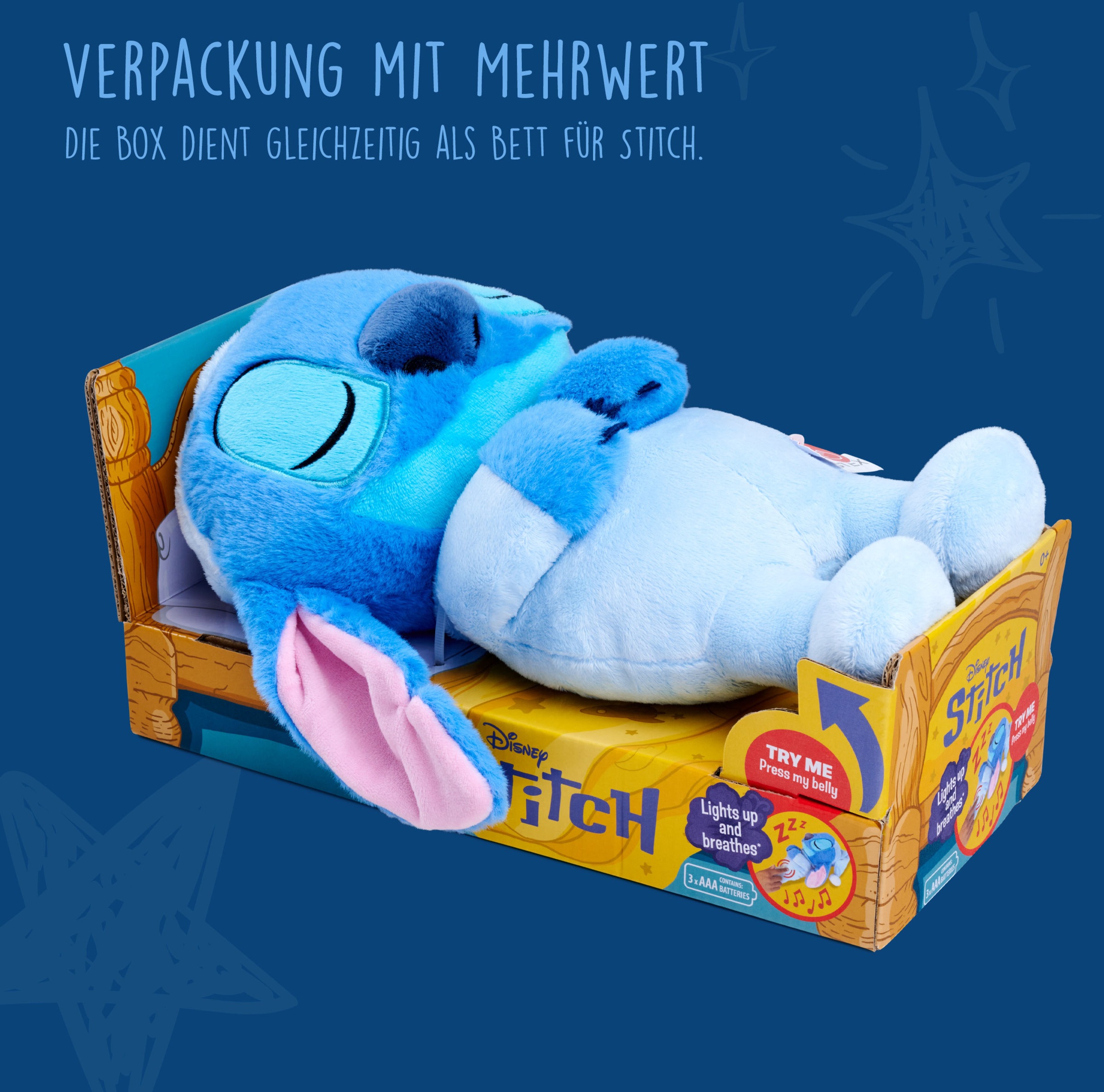 SIMBA Plüschfigur »Disney Schlafender Stitch, 31 cm«