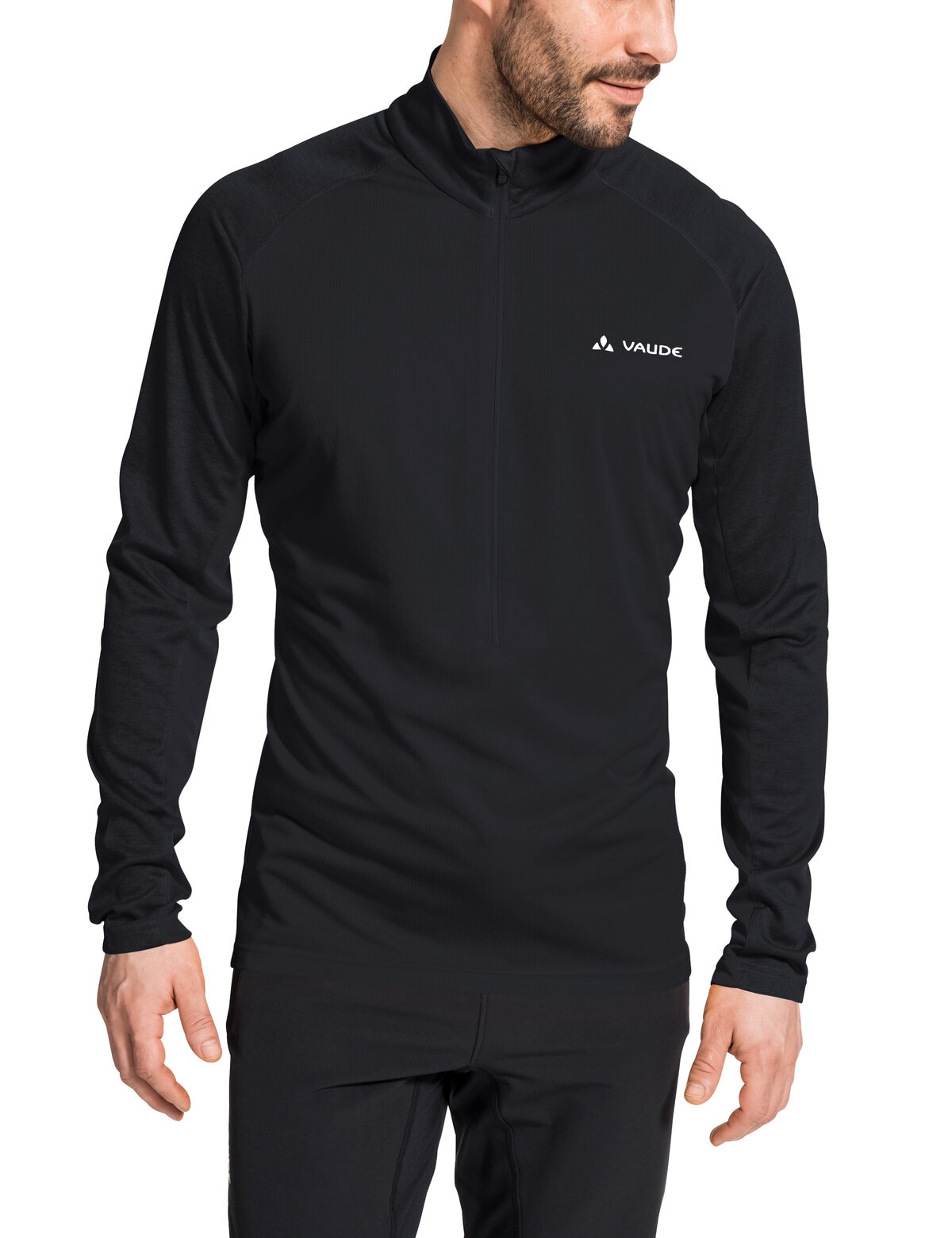 VAUDE Langarmshirt "MENS LARICE LIGHT SHIRT II" Langarm-Ausführung, mit Stehkragen, aus Polyester, normale Länge