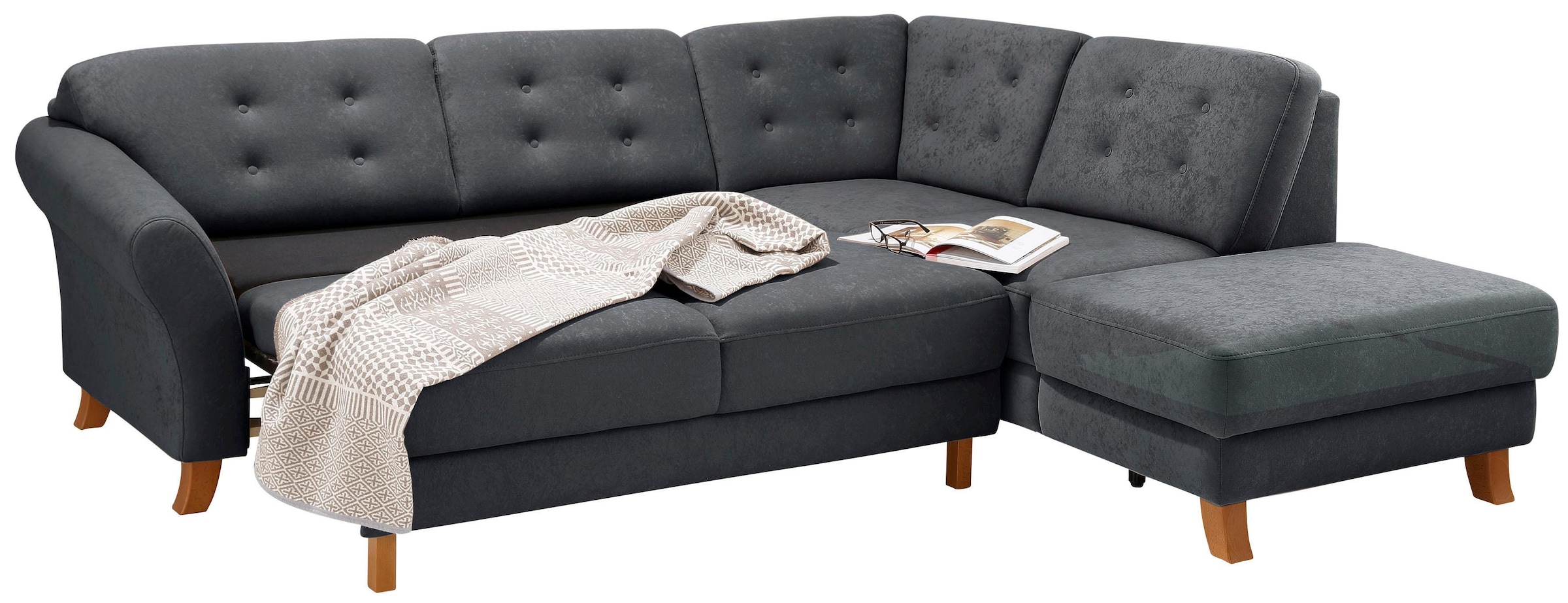 Home affaire Ecksofa »Trondheim L-Form«, mit Federkern