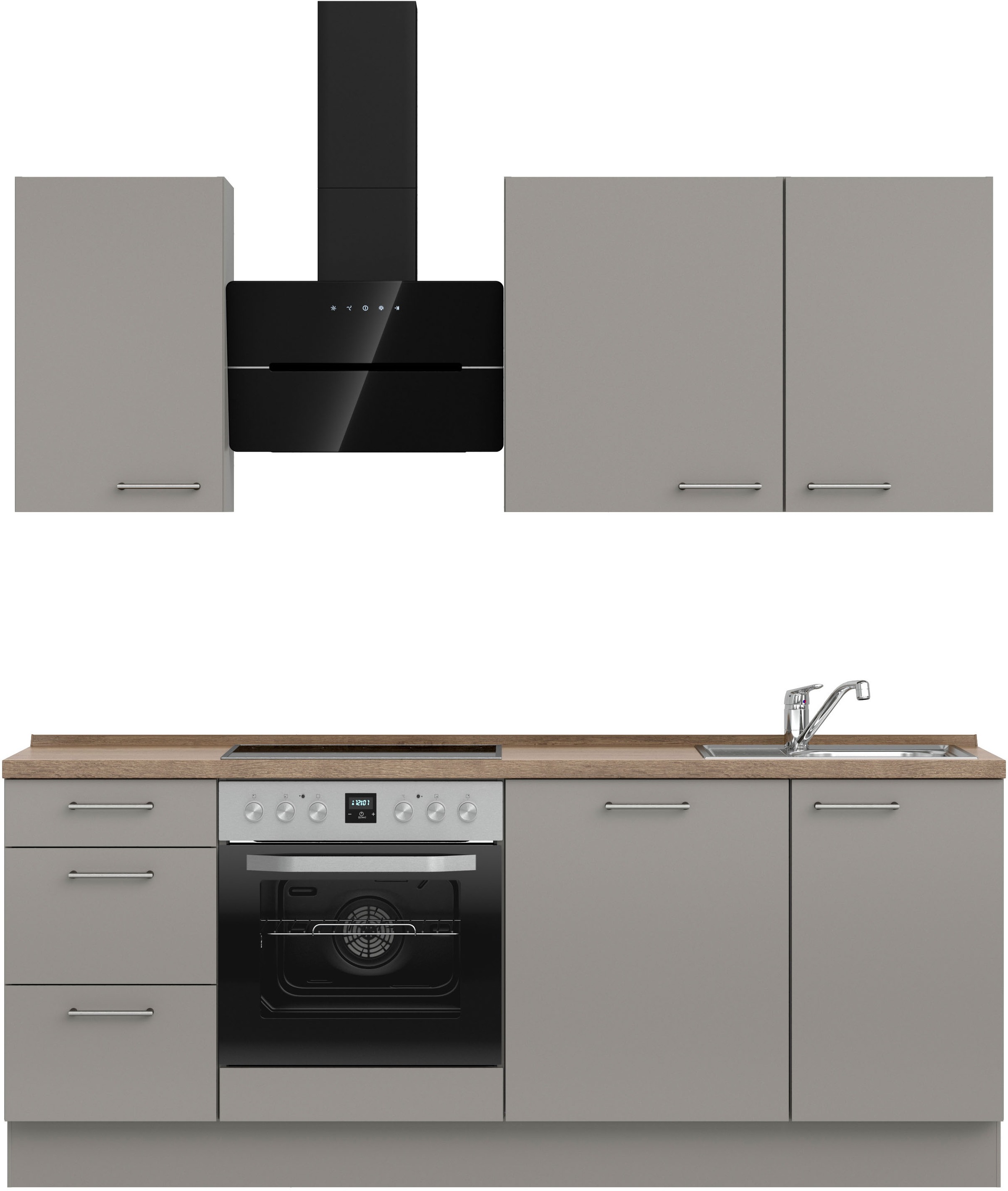 nobilia Küchenzeile ""Laser II", Ausrichtung wählbar, Breite 210 cm" vormon günstig online kaufen