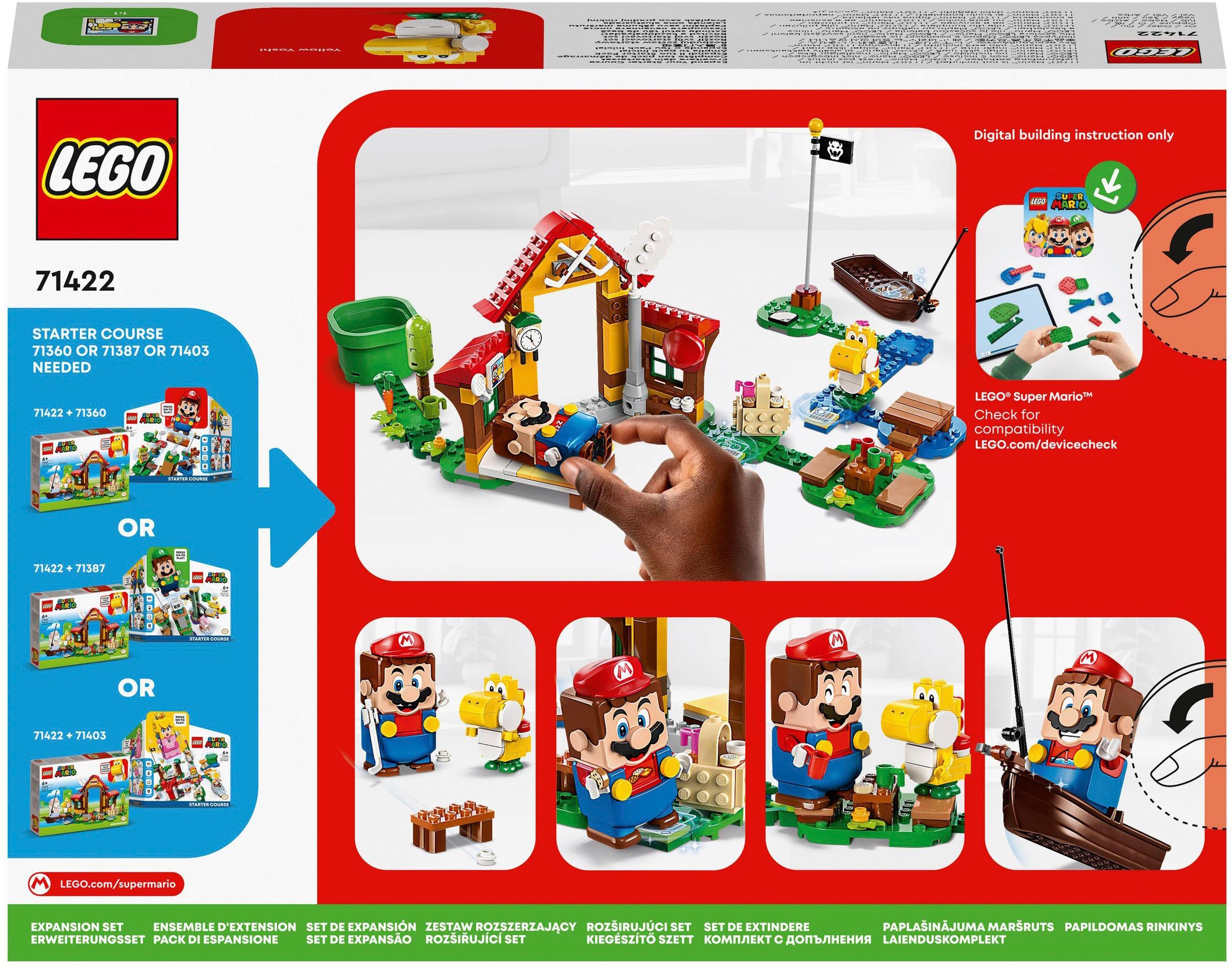 LEGO® Konstruktionsspielsteine »Picknick bei Mario – Erweiterungsset (71422), LEGO® Super Mario«, (259 St.), Made in Europe