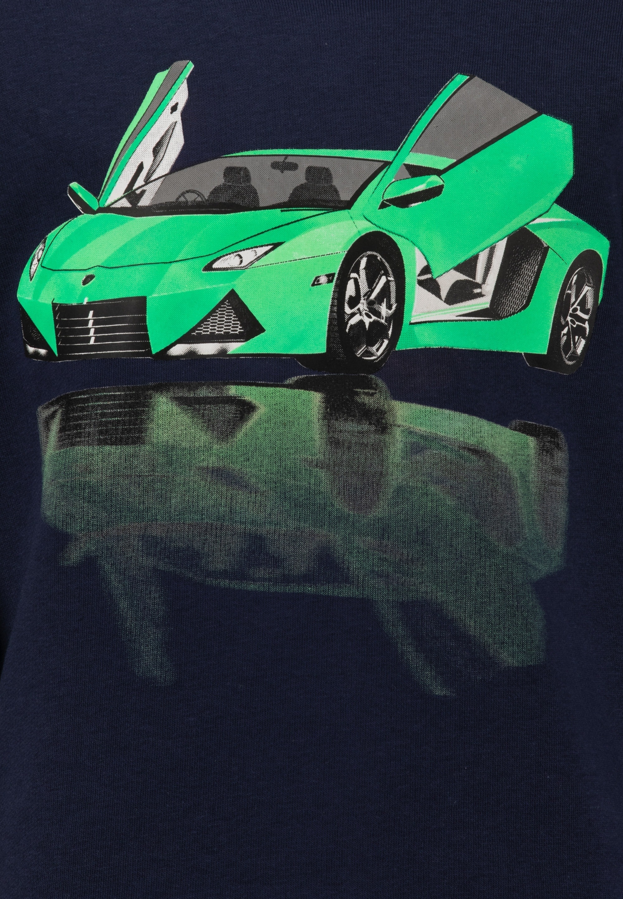 SALT AND PEPPER Kapuzensweatshirt »Green Car« mit großem Rennwagen-Motiv