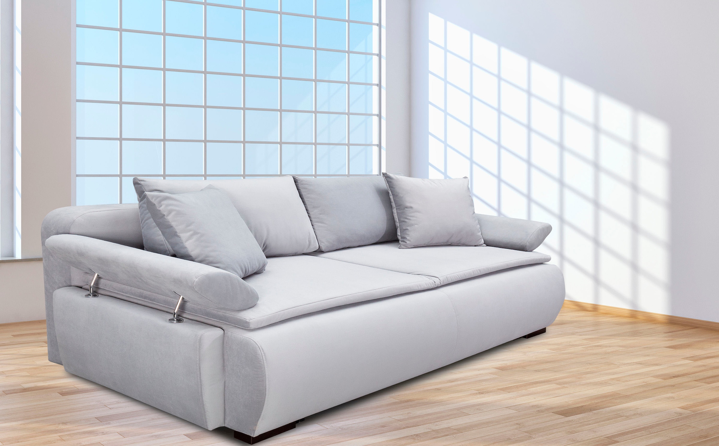 INOSIGN Schlafsofa »Romeo«, mit Boxspringaufbau, Bettfunktion & Bettkasten, Dauerschlafsofa