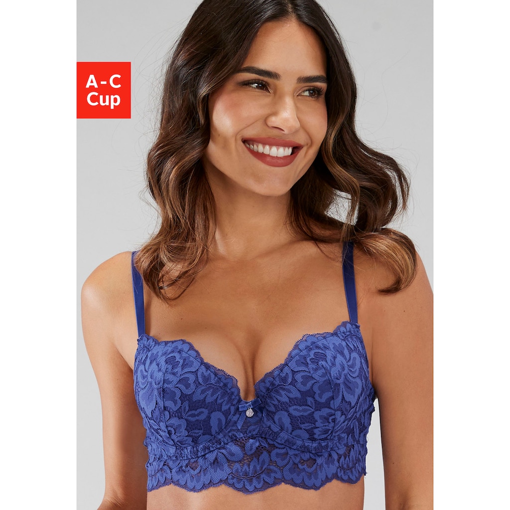 s.Oliver Push-up-BH »Charline«, mit verlängertem Unterbrustband aus Spitze, Dessous