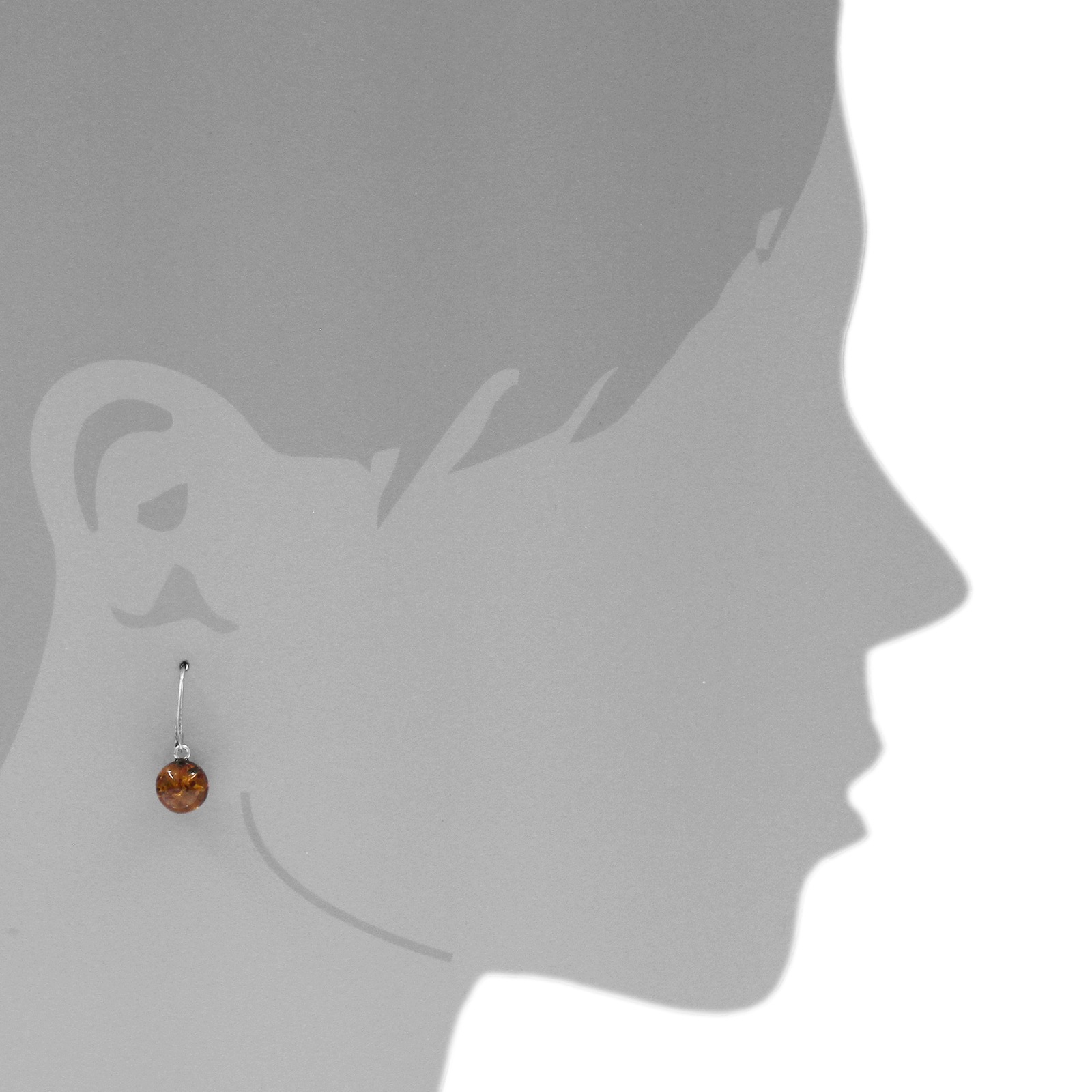 OSTSEE-SCHMUCK Paar Ohrhänger »Ostsee-Schmuck Ohrhänger Klassisch 9 mm Ohrhänger Klassisch 9 mm«, (2 tlg.)