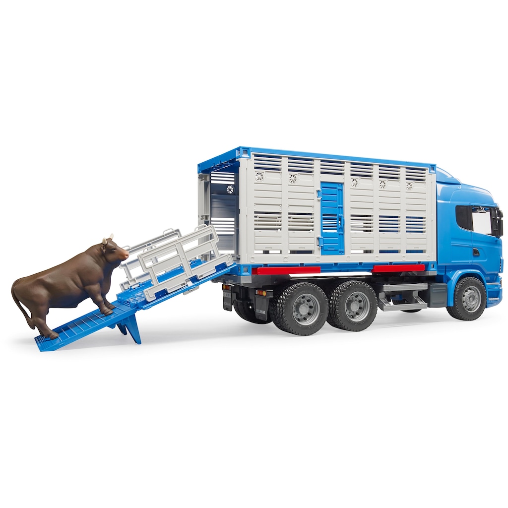 Bruder® Spielzeug-Transporter »Scania R-Serie Tiertransporter mit 1 Rind«, Made in Germany