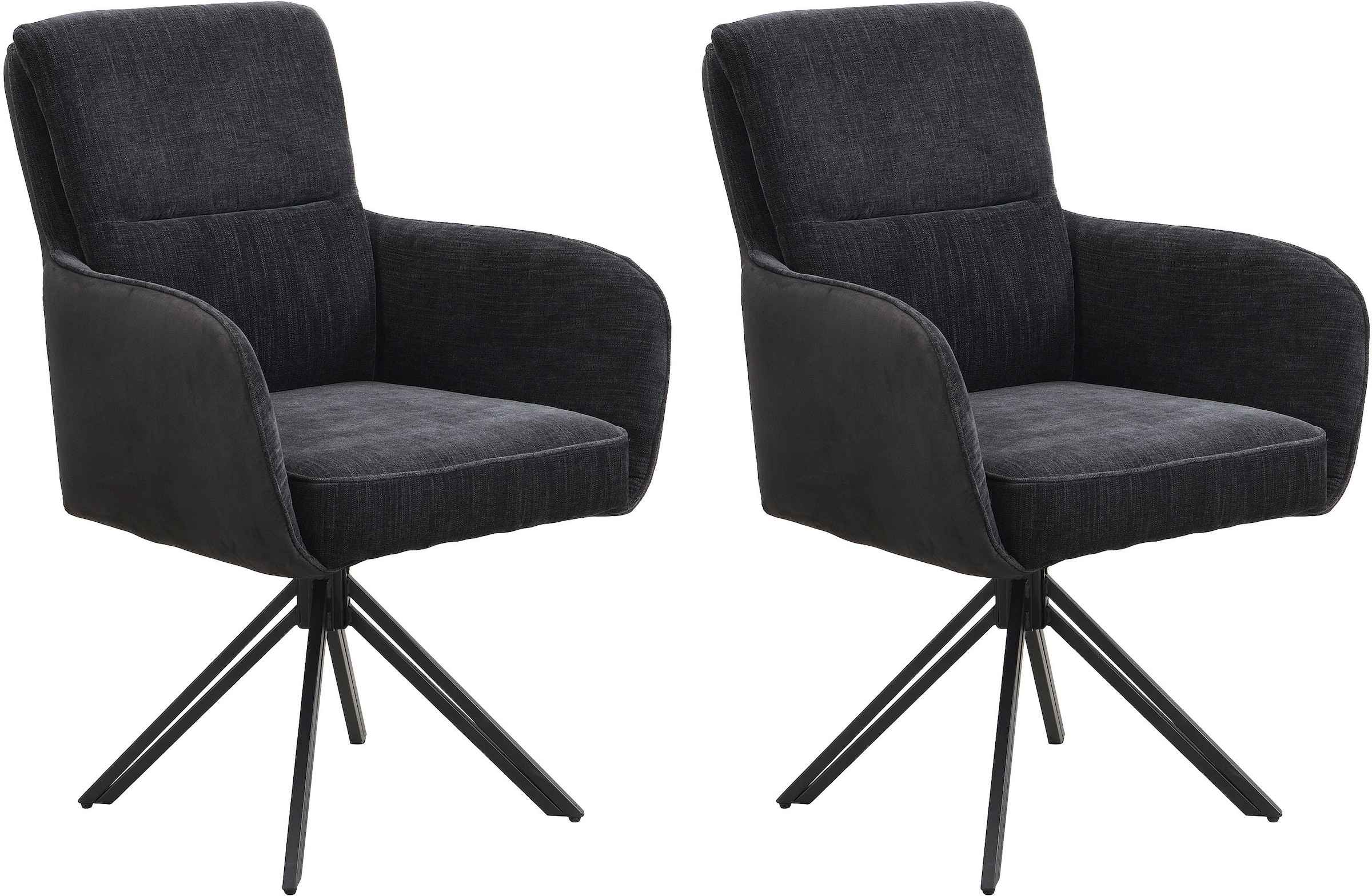 byLIVING Esszimmerstuhl "Tino" (Set) 2 Stk. Microfaser  Webstoff 360 Grad d günstig online kaufen