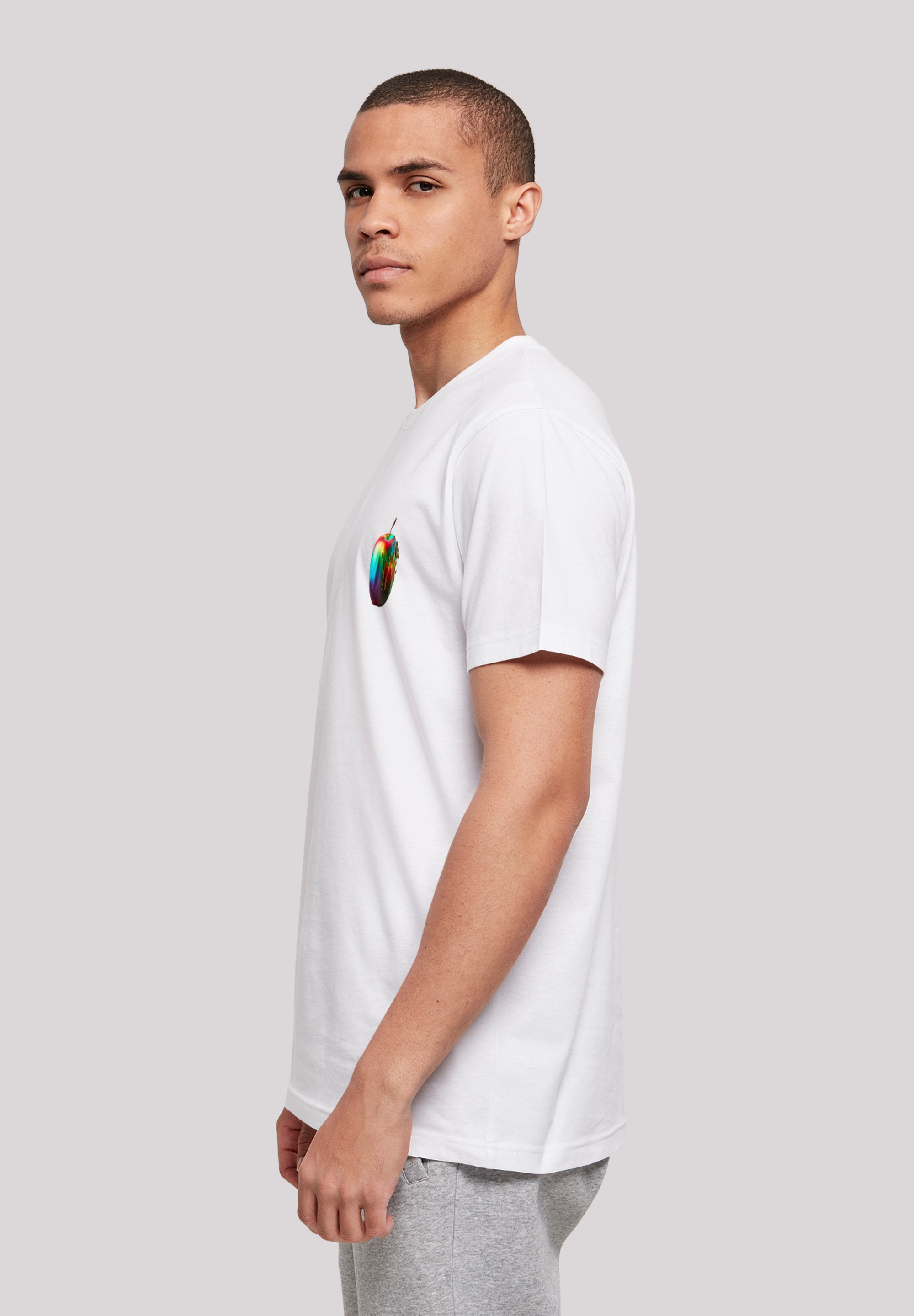 F4NT4STIC T-Shirt »Colorfood Collection - Rainbow Apple«, Print