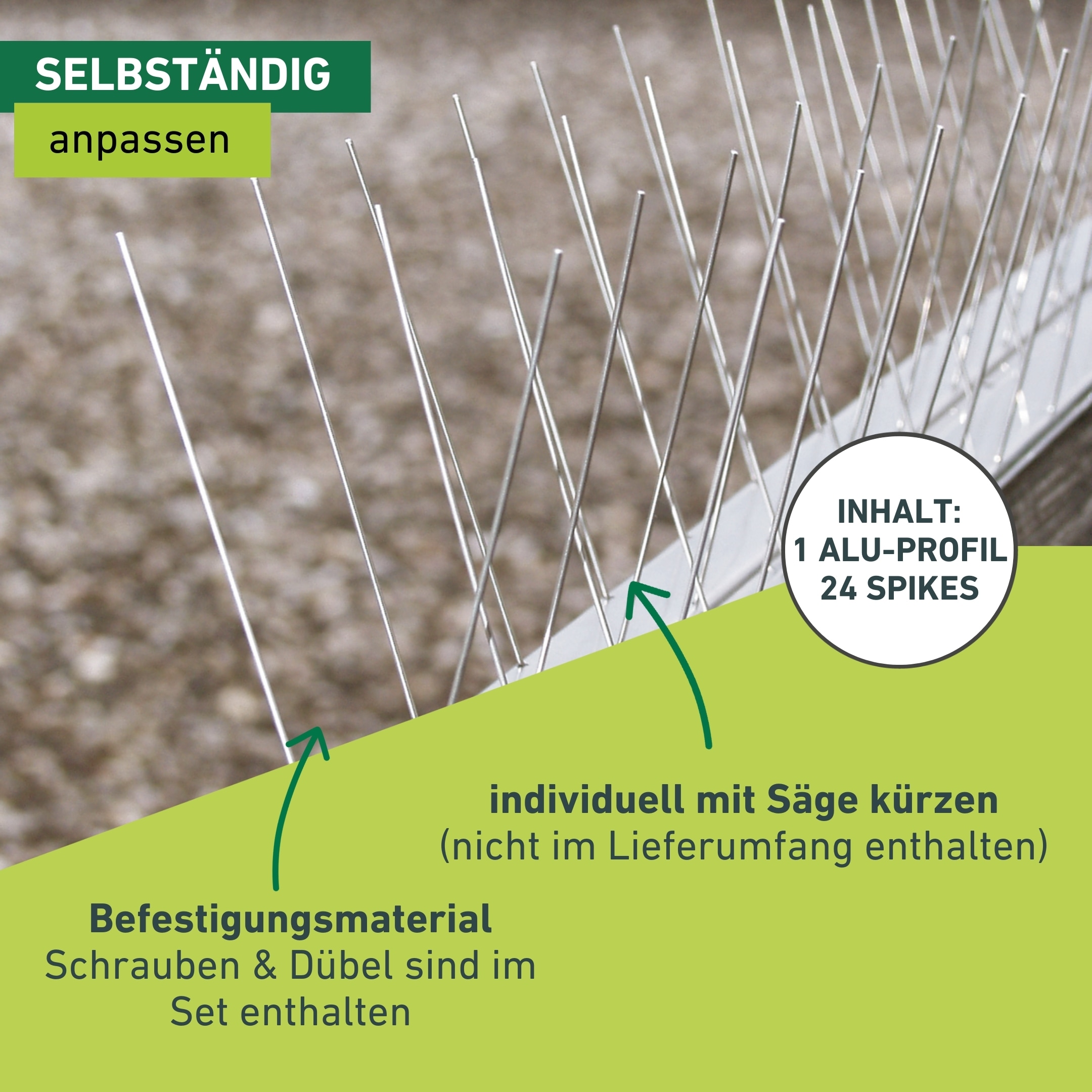 Windhager Taubenspikes »Classic, Tauben- und Vogelabwehr aus Edelstahl« Vogelabwehr und Taubenabwehr 60 x 5,8 cm