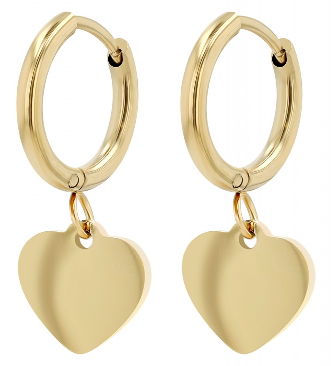 Adelia´s Paar Ohrhänger »Damen Ohrhänger aus Edelstahl mit Herz - - Ø 7 mm«