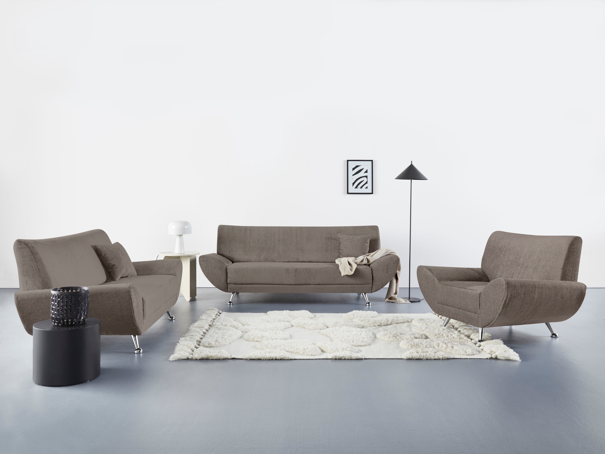 INOSIGN Polstergarnitur "Saltare elegant und komfortabel", (3 tlg.) günstig online kaufen
