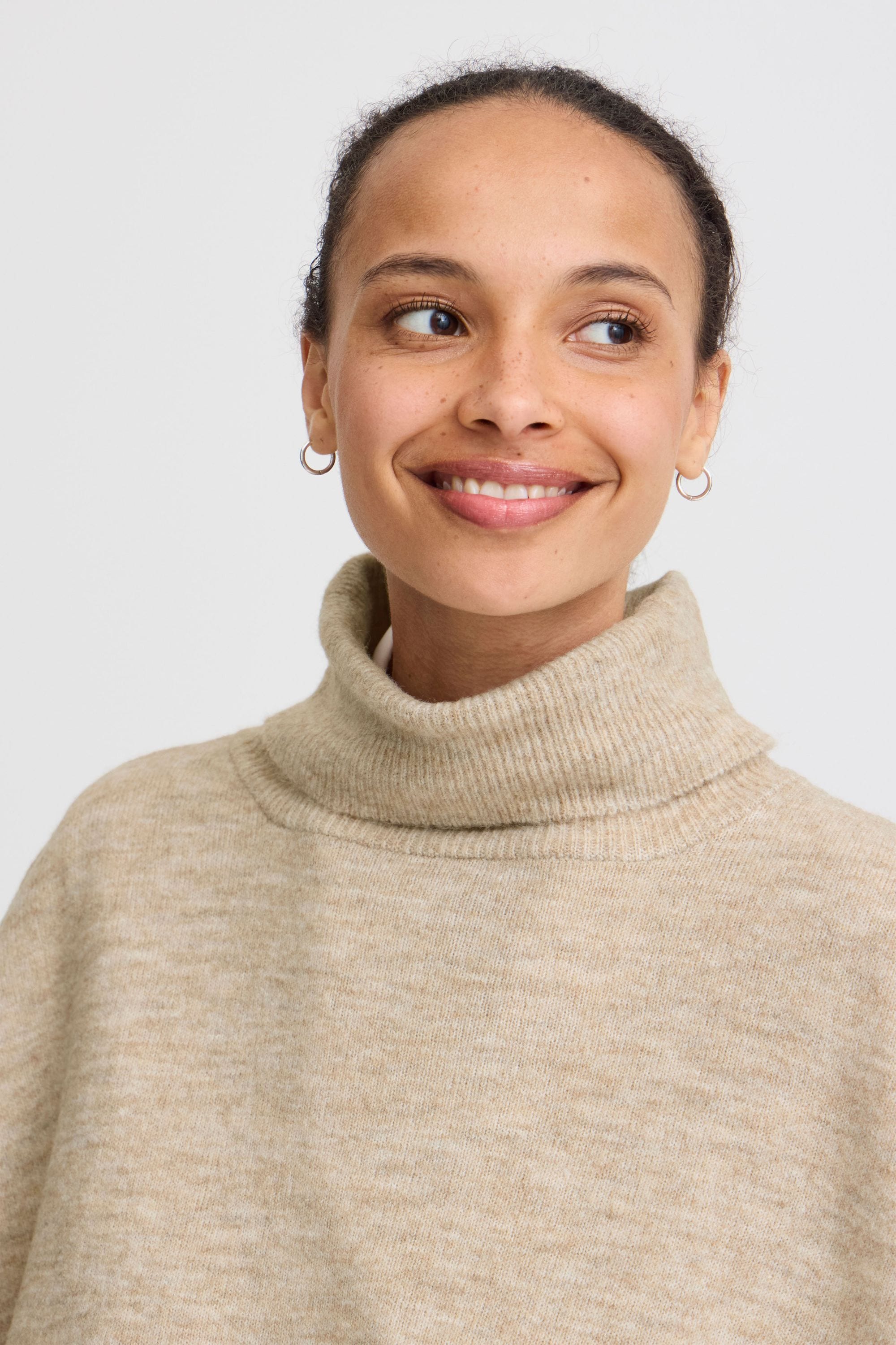 b.young Strickpullover »Strickpullover BYVIKSI PONCHO 1 -«