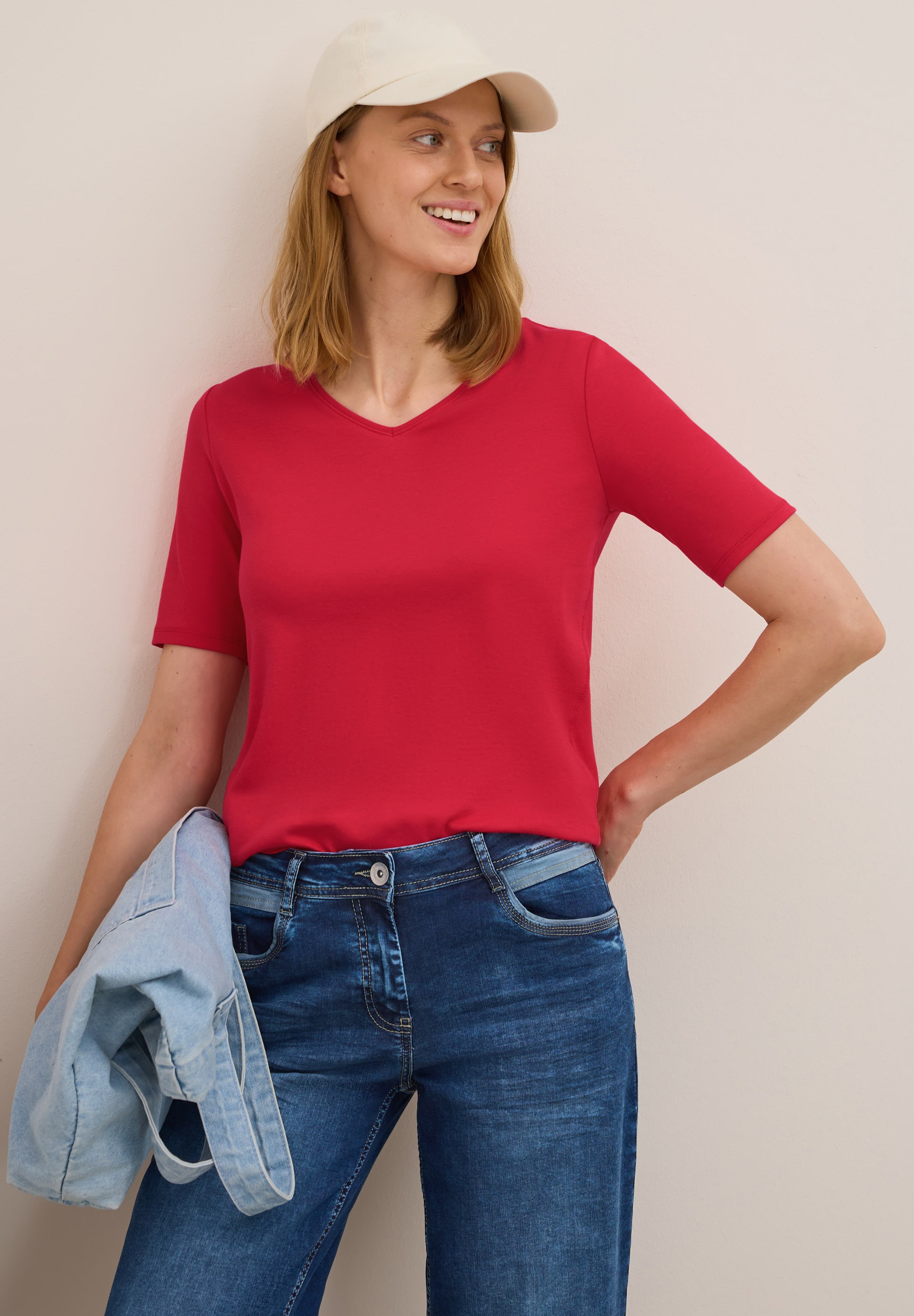 Cecil T-Shirt aus reiner Baumwolle