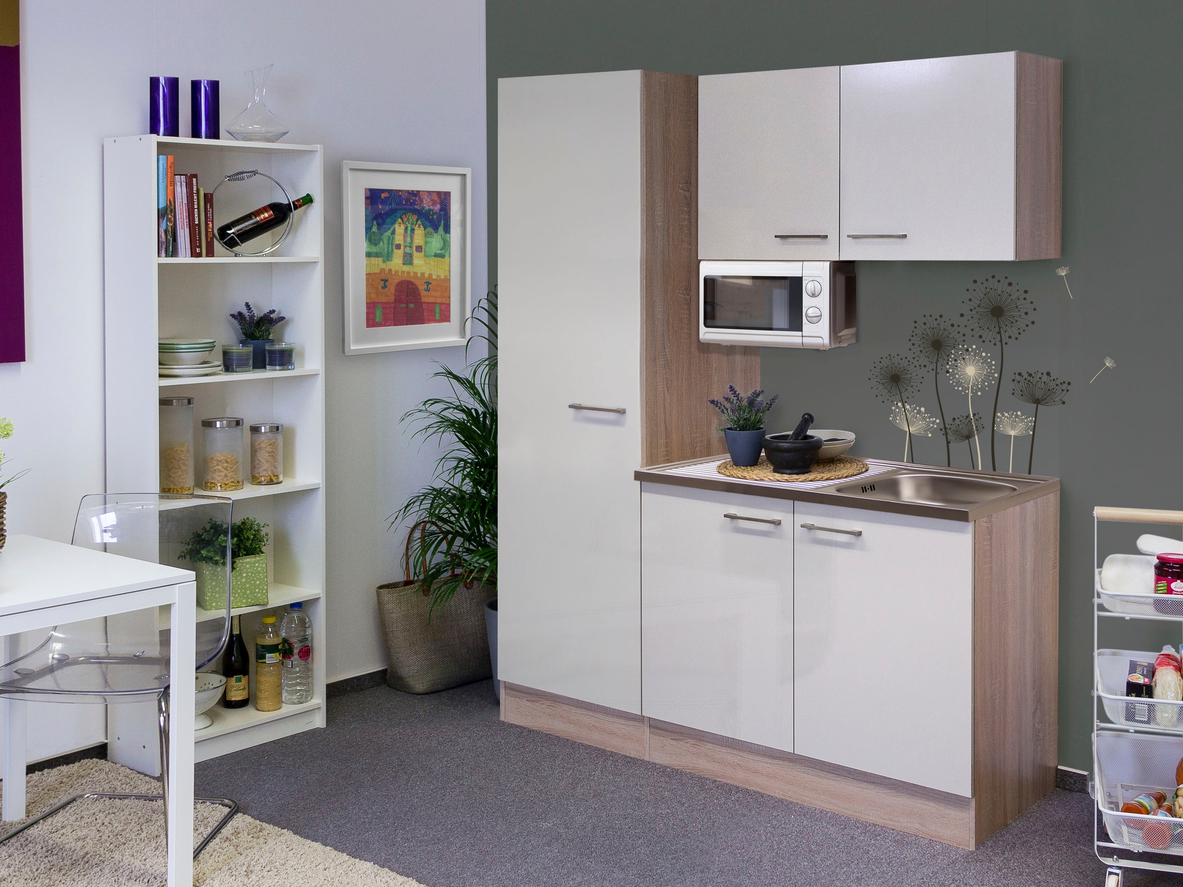 Flex-Well Küchenzeile "Nepal" Gesamtbreite 150 cm, mit großem Vorratsschran günstig online kaufen