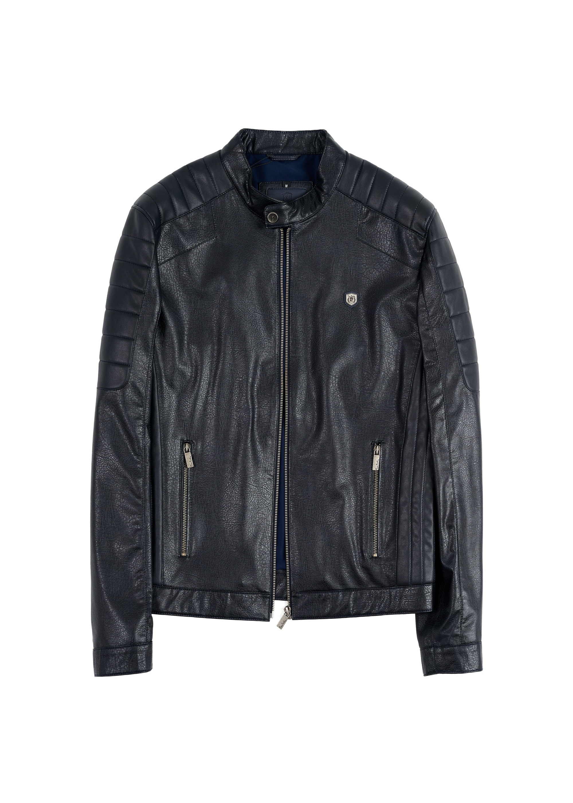 Pierre Cardin Lederimitatjacke, im angesagten Biker-Stil