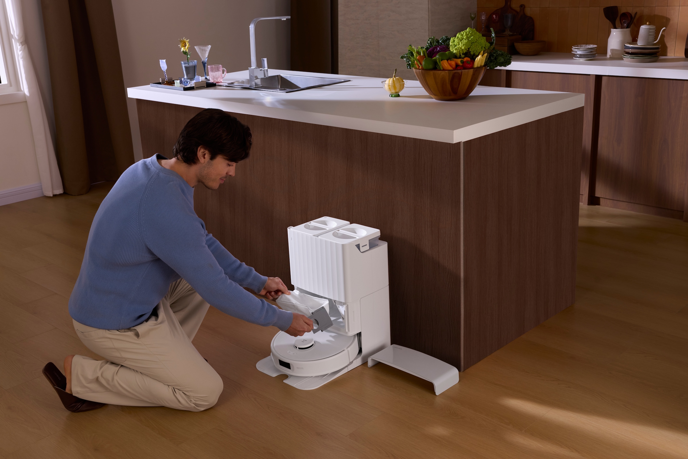 Roborock Saugroboter »Roborock Qrevo Edge 5V1 mit Wischfunktion, mehrstöckige Kartierung« intelligente Software, präzise Raumzuordnung, individ. Reinigungspläne