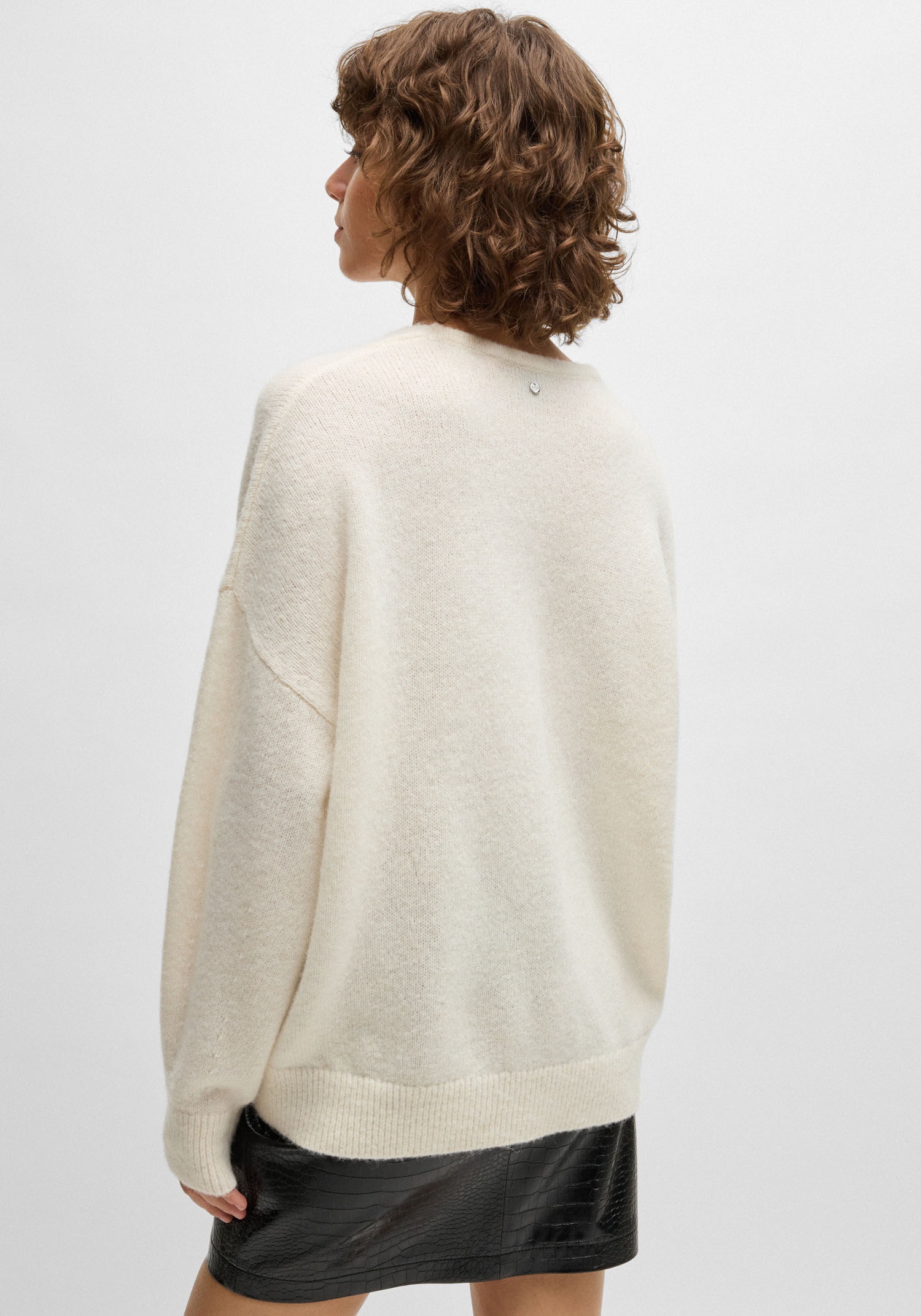 BOSS ORANGE Strickpullover "Fondella Premium Damenmode", mit überschnittene günstig online kaufen