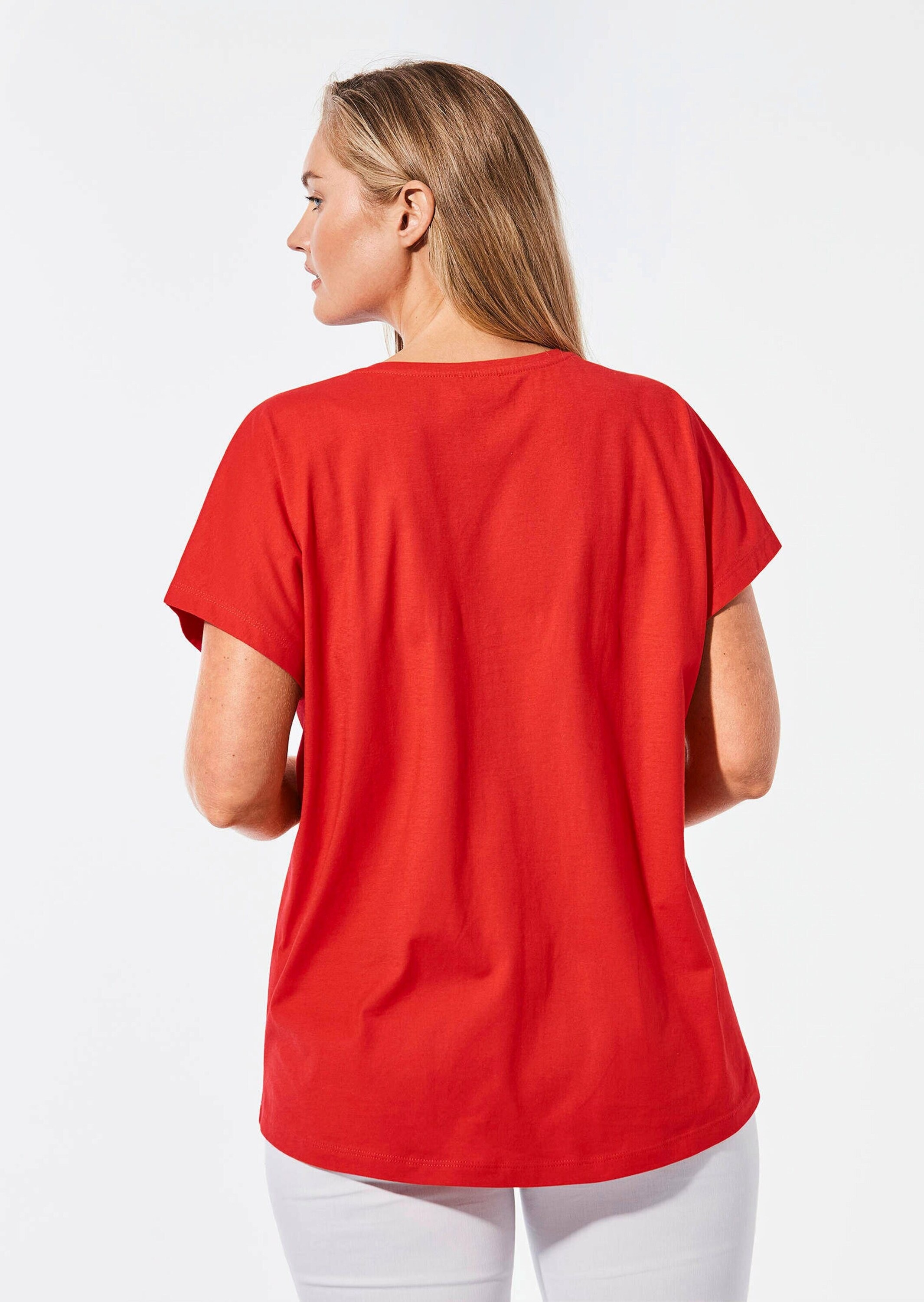 GOLDNER Kurzarmshirt »Shirt mit Rundhalsausschnitt«