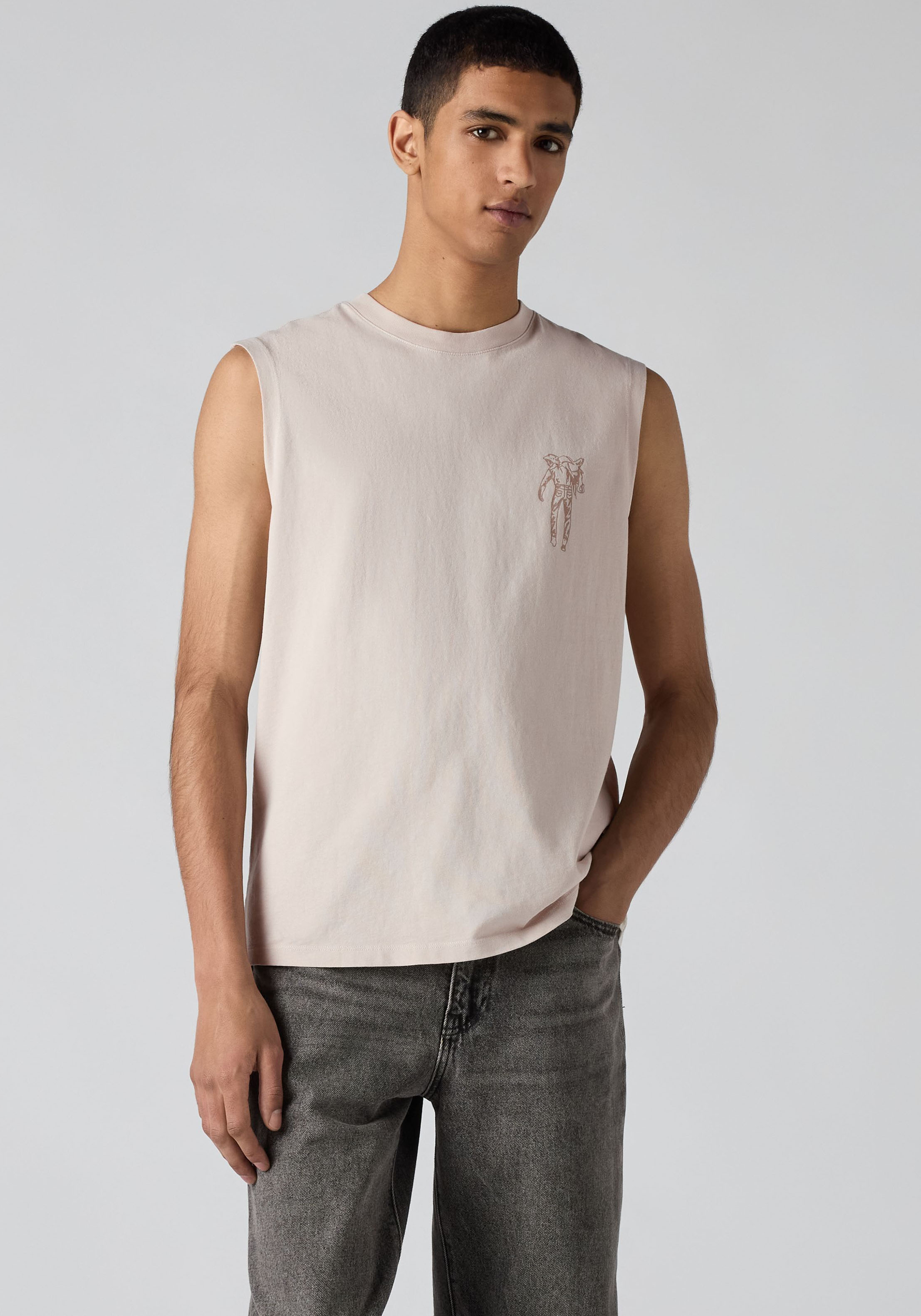 Levis Muskelshirt "GR MUSCLE TANK" Vorder- und Rückenteil mit Druck