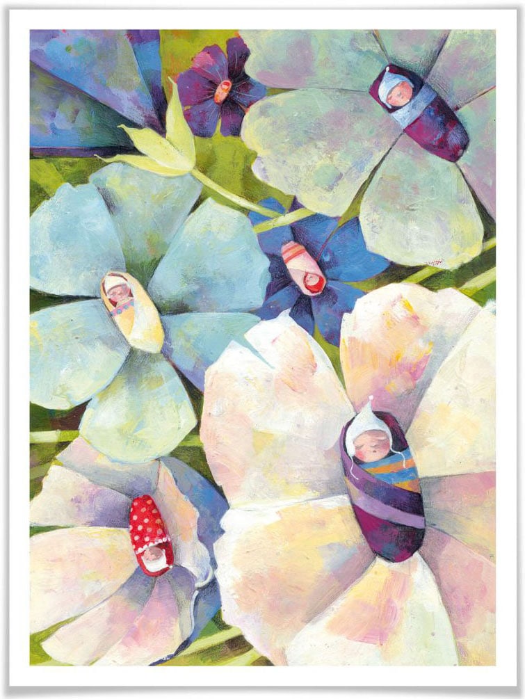 Poster »Märchen Wandbilder Blütenbabies«, Pflanzen, (1 St.), Poster ohne Bilderrahmen