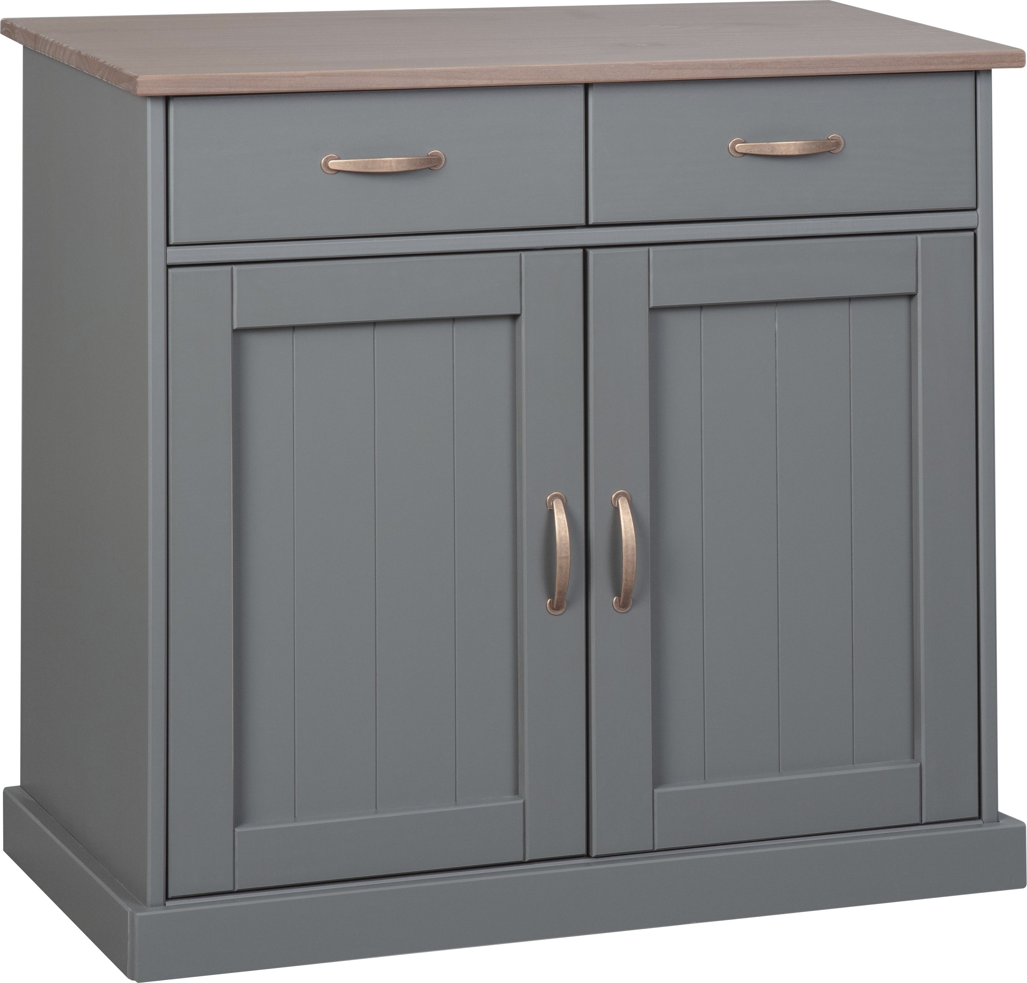 Inter Link Kommode "Luzerna Kiefer Massivholz, FSC, Sideboard, Stauraummöbel" Buffetschrank, Anrichte im Landhausstil, BxTxH: 90 x 45 x 86 cm
