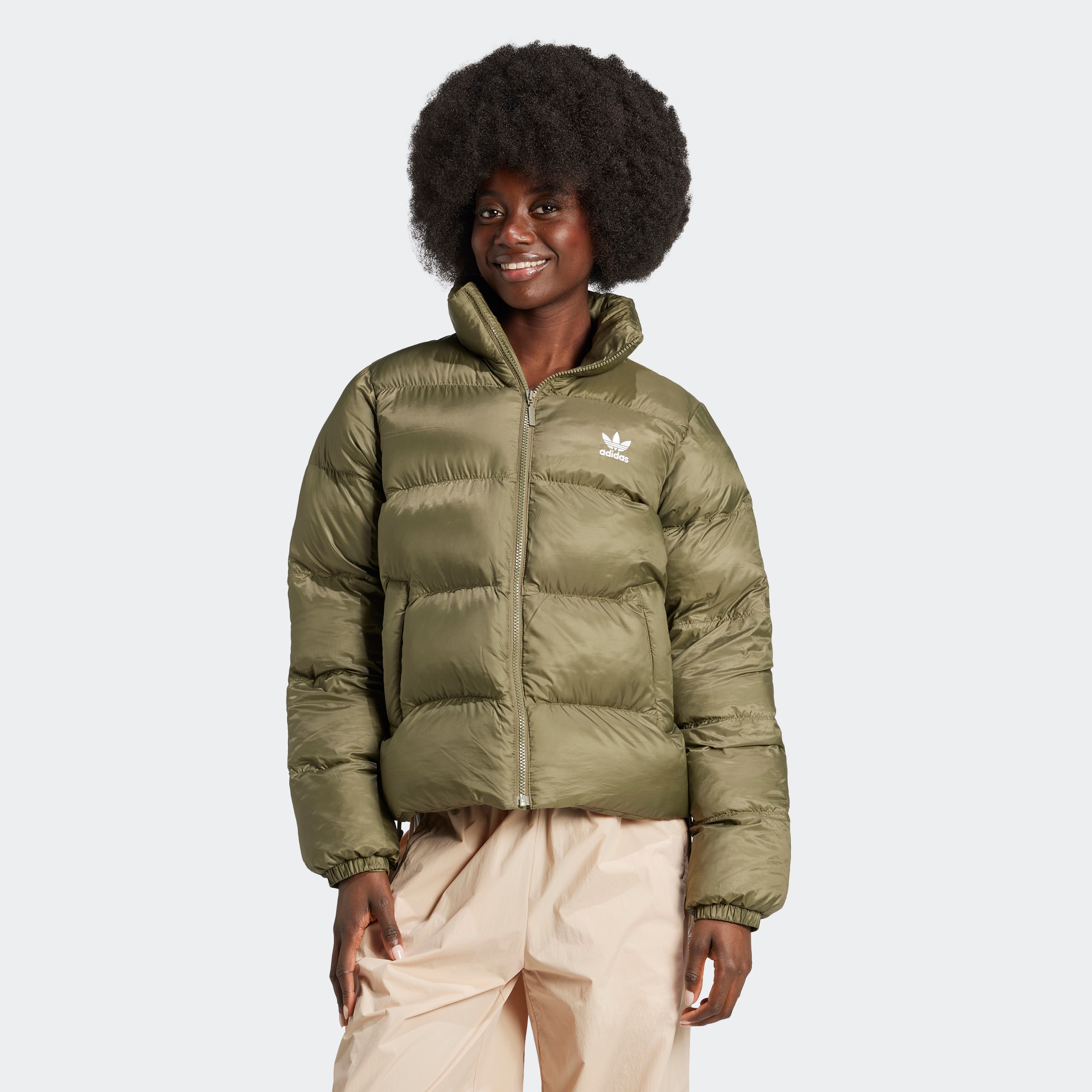 Adidas originals short down jacket hotsell