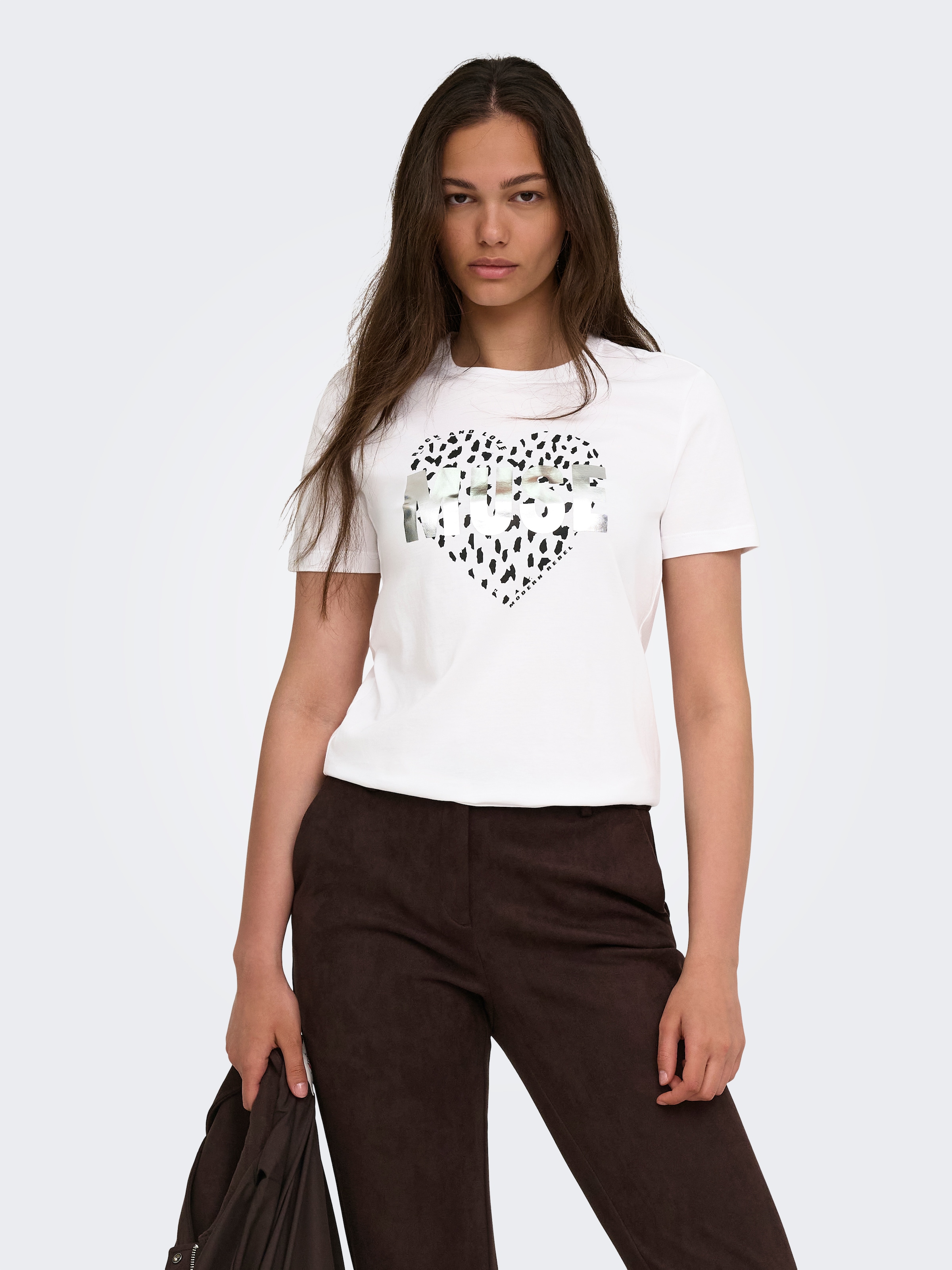 ONLY Kurzarmshirt "ONLKITA S/S TEE JRS NOOS" Baumwolle, regular fit
