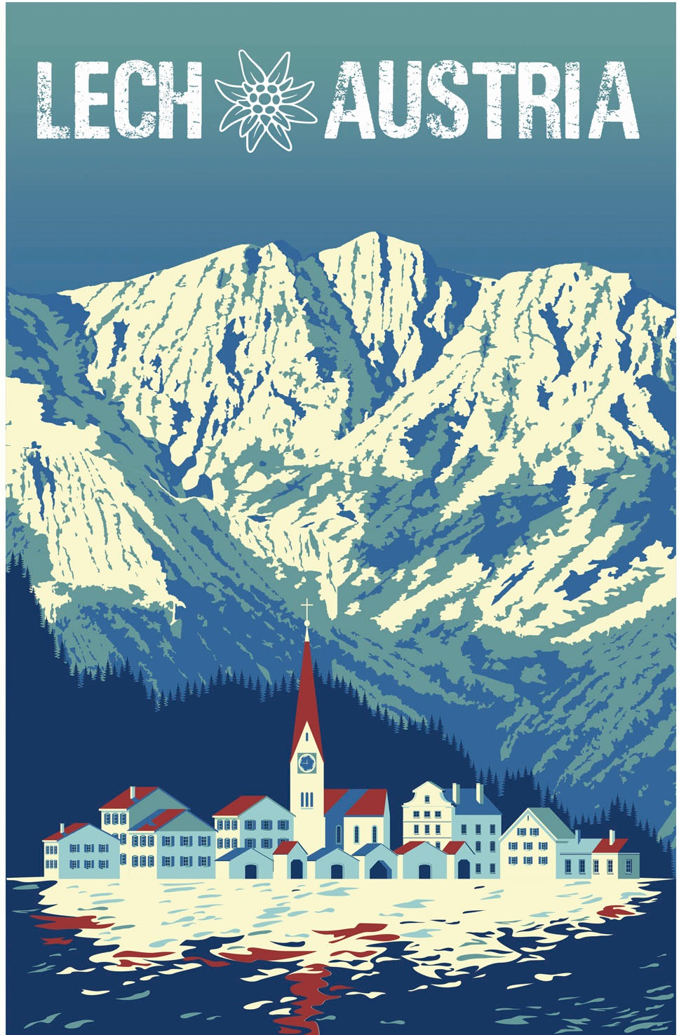 queence Metallbild "Lech", Berge & Alpenbilder, (1 St.), Stahlschild, Blech günstig online kaufen