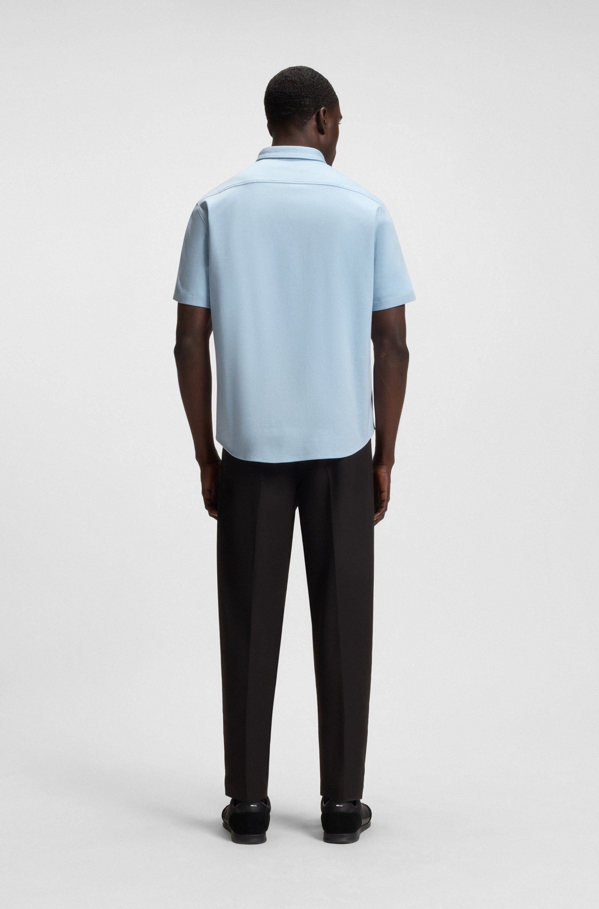 BOSS GREEN Kurzarmhemd »B Motion S«, softe Baumwolle, Vier-Wege-Stretch, knitterfrei