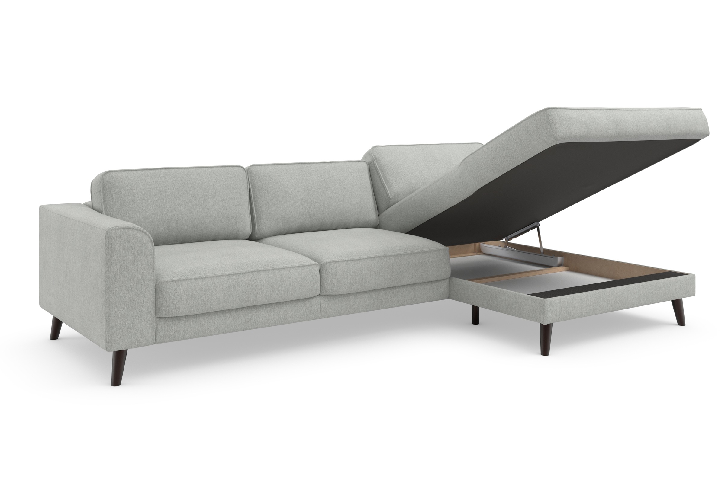 TRENDMANUFAKTUR Ecksofa »Lumber Jack, elegantes Designsofa, zeitlos modern, hoher Sitzkomfort«, wahlweise mit Bettfunktion u. Bettkasten, L-Form