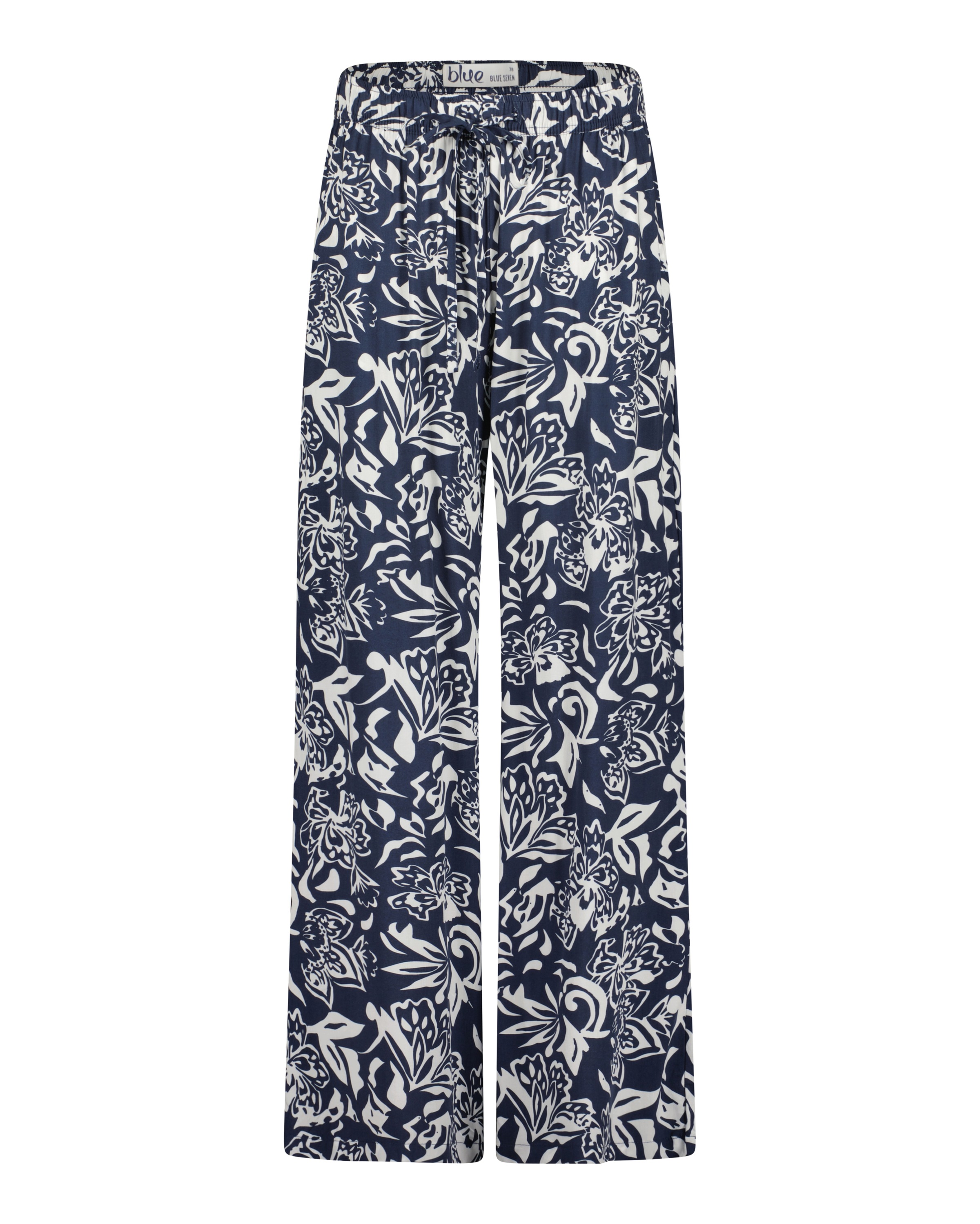 BLUE SEVEN Damen Stoffhose "Blue Seven Stoffhose"5950, nachtblau, Basic, Gr. 44, 100% Viskose, Hosen