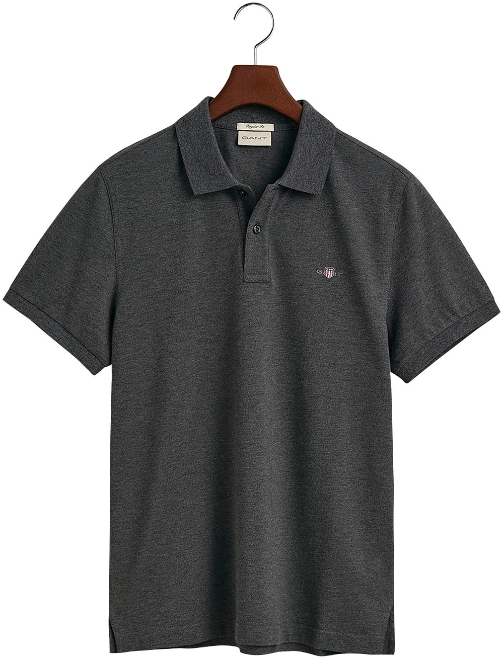 Gant Poloshirt "REG SHIELD SS PIQUE POLO", mit Logo und Flachstrickkragen 100% Baumwolle Pique