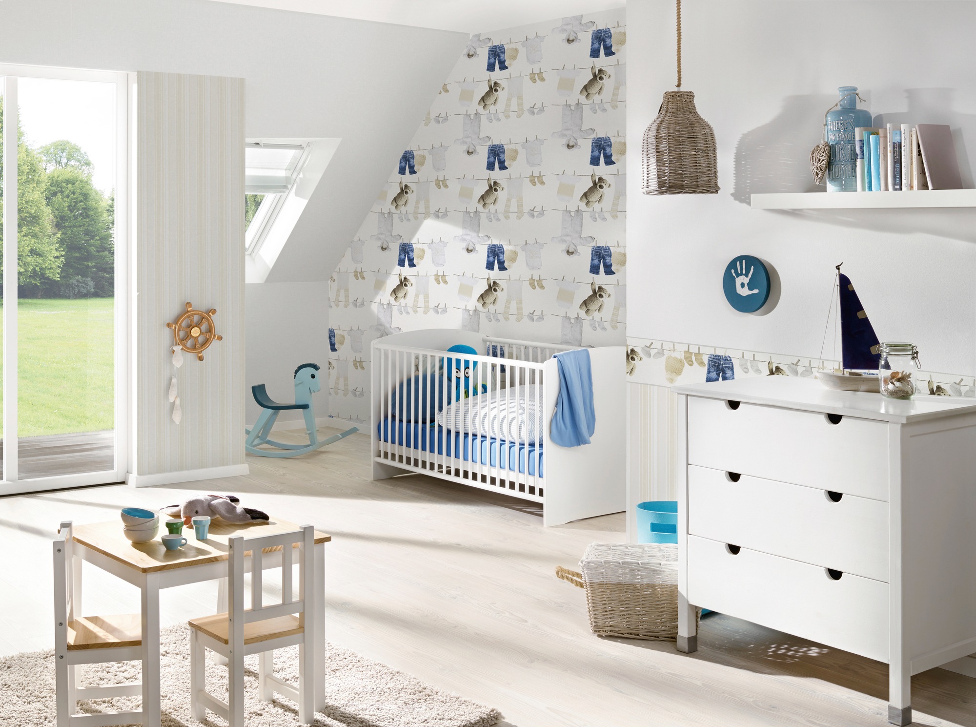 living walls Vliestapete »Little Stars«, Strukturmuster-gemustert-Motiv, Tapete Kinder Tapeten Kinderzimmer Schlafzimmer modern Design Optik