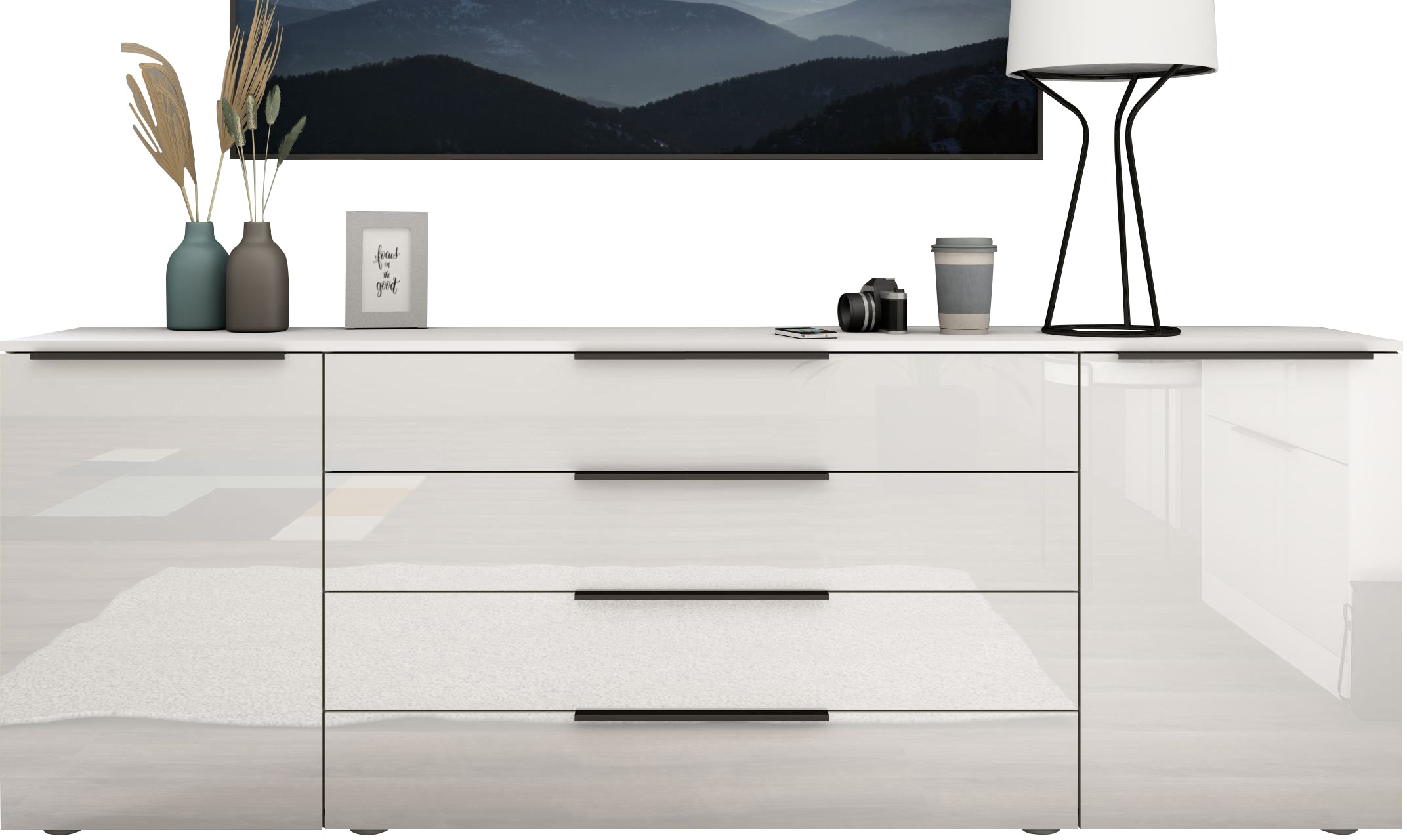 borchardt Möbel Sideboard "Tom, moderne Kommode mit Metallgriffen, 200cm br günstig online kaufen