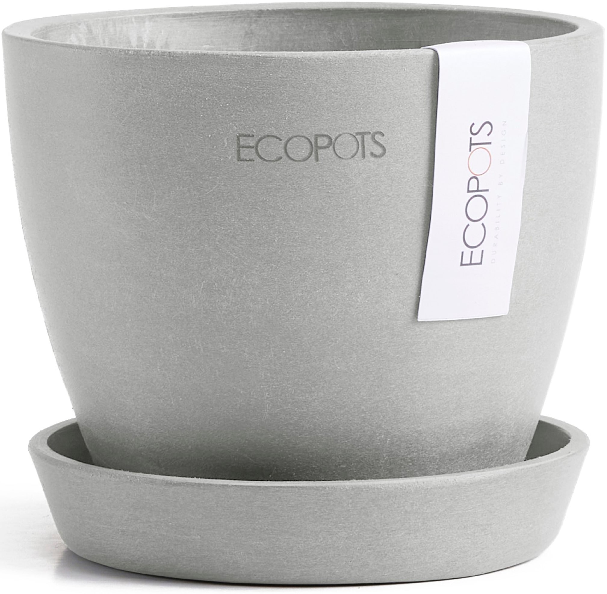 ECOPOTS Blumentopf "Antwerp Mini 11 Weißgrau", für den Innenbereich