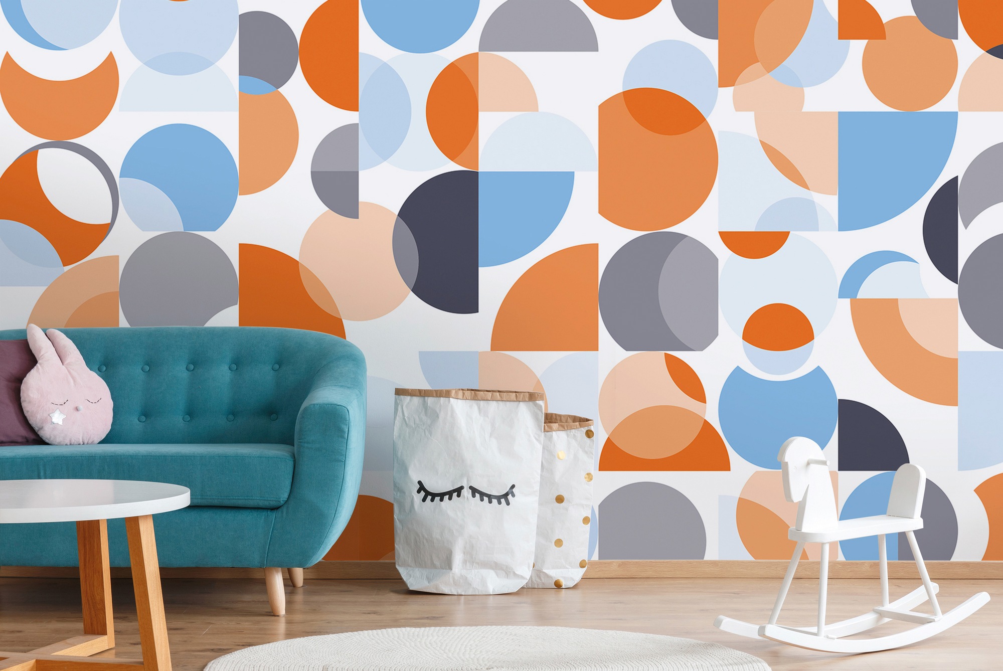 Architects Paper Fototapete »Atelier 47 Coloured Circles 1«, geometrisch, Vlies, Wand, Schräge, Decke