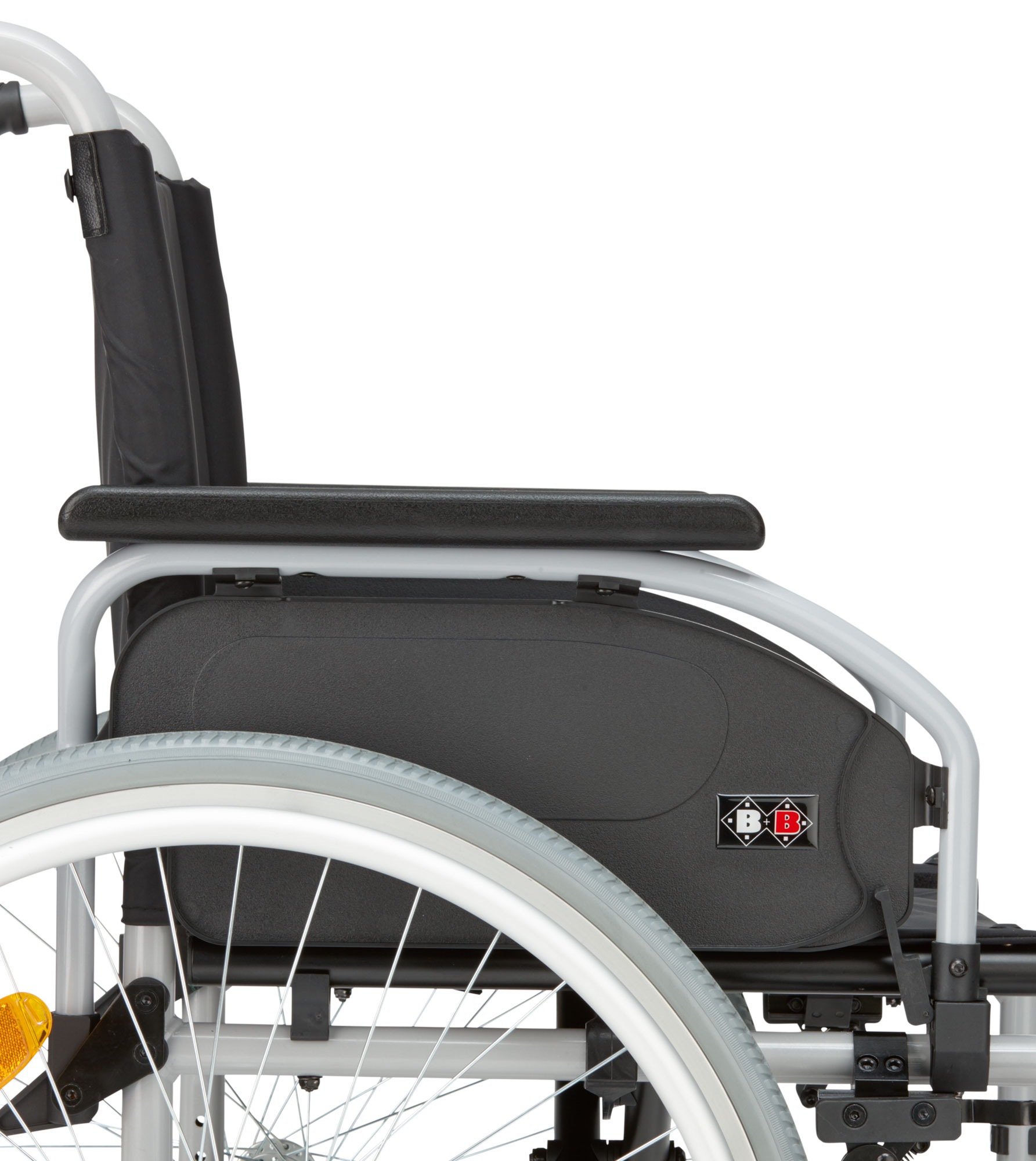 Bischoff & Bischoff Transportrollstuhl »S-Eco 300, variable Sitzbreiten«, abschwenkbare Beinstützen, Ankipphilfe