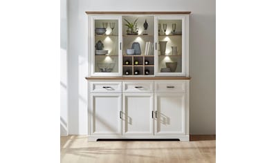 Vitrine »Jasmin«, (1 Sideboard und 1 Aufsatzvitrine)