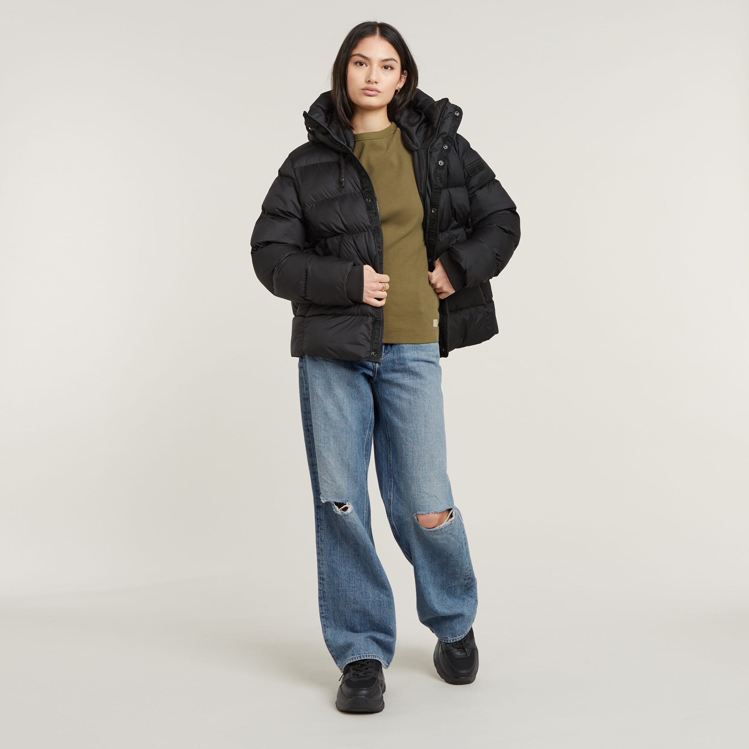 G-STAR Steppjacke »Whistler Short Puffer wmn«, mit Kapuze