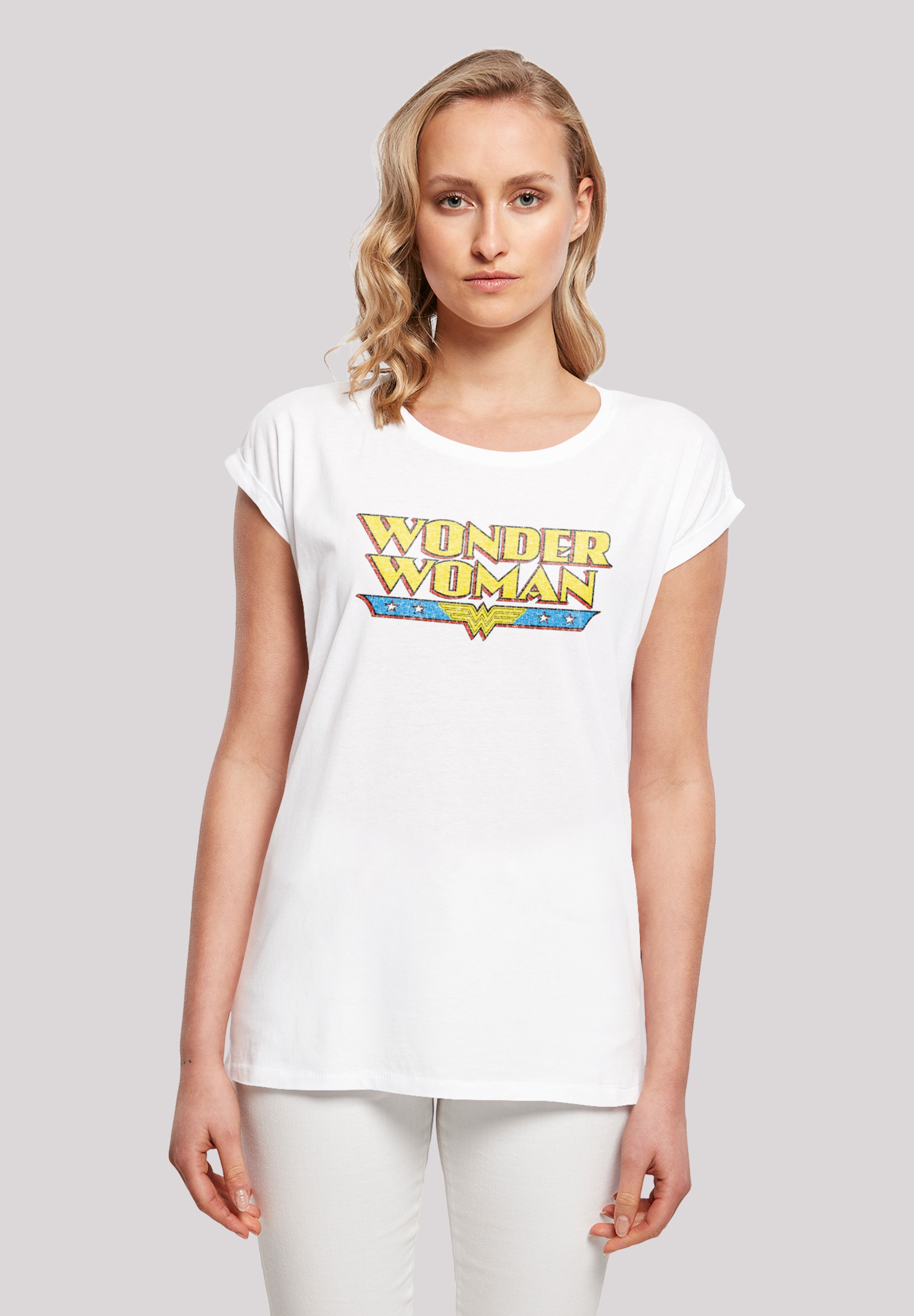F4NT4STIC T-Shirt "DC Comics Superhelden Wonder Woman Crackle Logo", Print günstig online kaufen