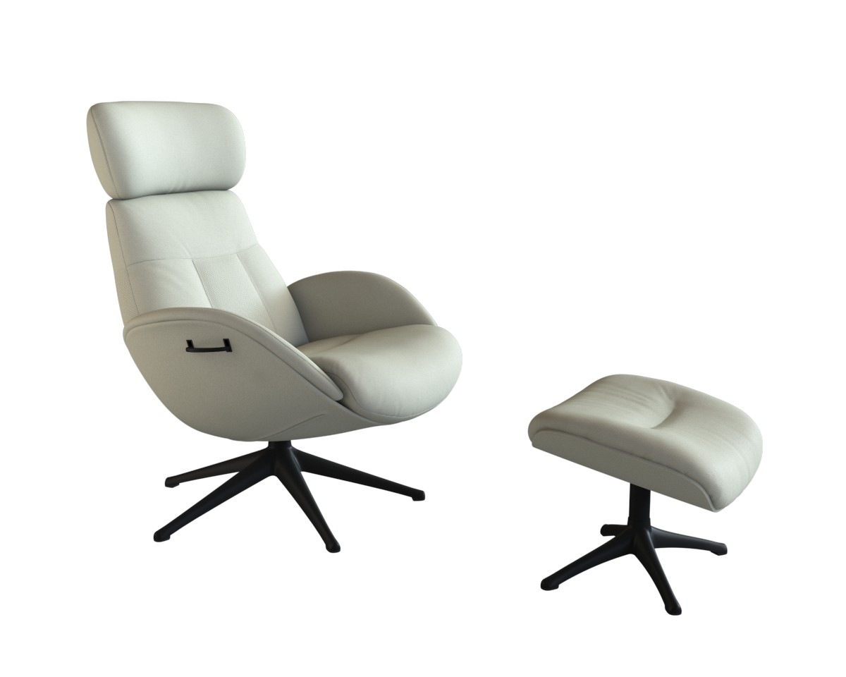 Thumbnail - FLEXLUX Relaxsessel "Relaxchairs Elegant", Premium Komfort, Rücken- & Kopfteilverstellung, drehbar, Fuß schwarz