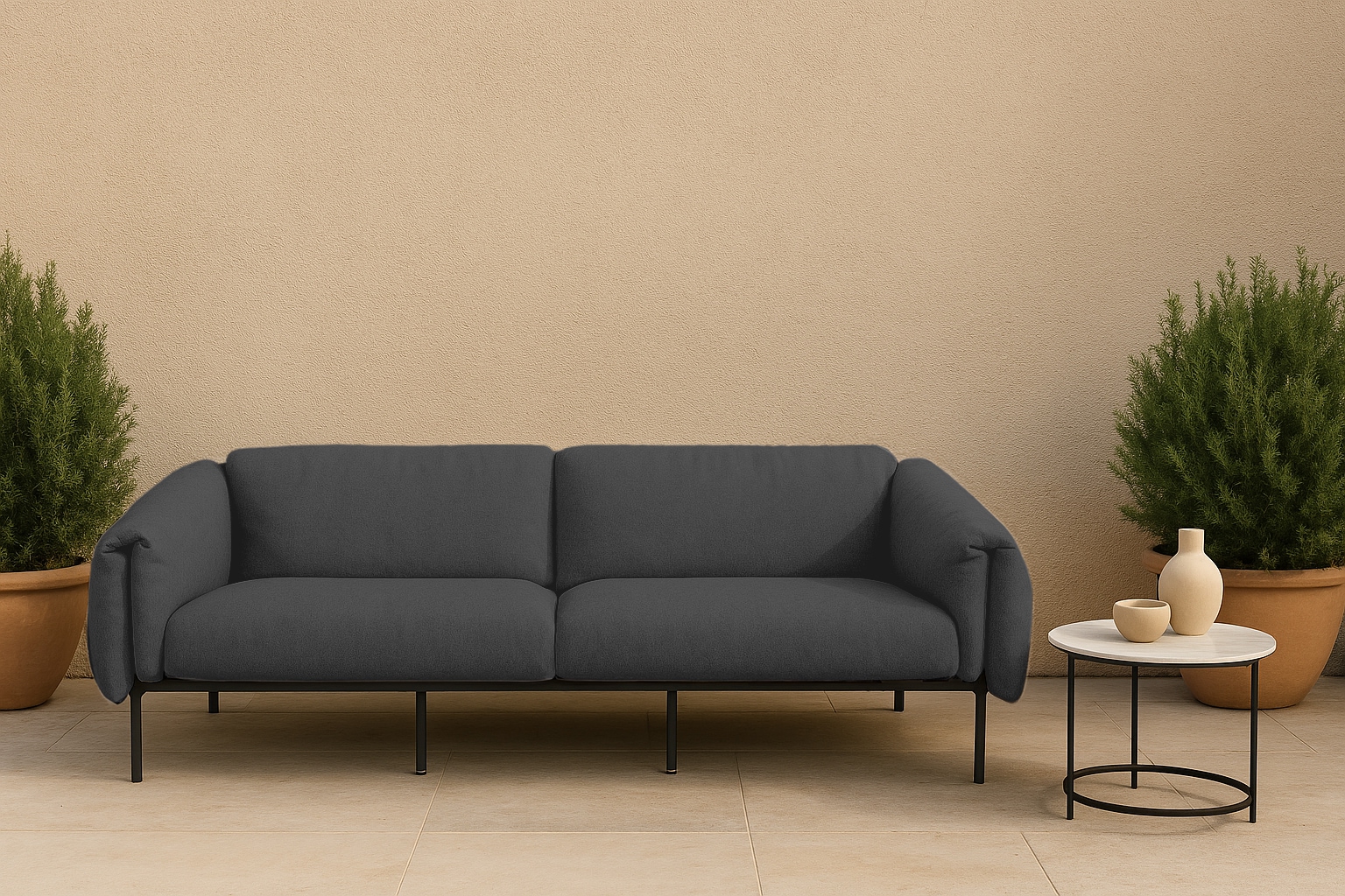 Home affaire 3-Sitzer "Lumi" Outdoor Gartensofa, wetterfeste Materialien, B günstig online kaufen