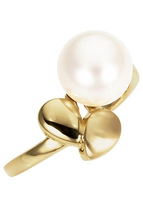 Perlenring »Schmuck Geschenk Gold 333 Fingerring Damenring Perle«, mit...