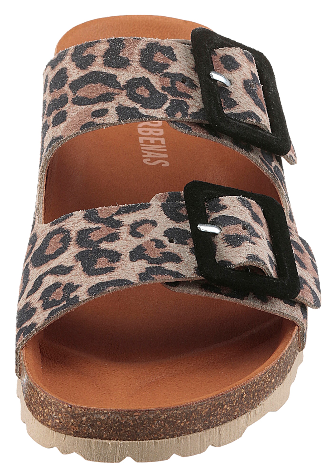 VERBENAS Pantolette »Randell Leopardo«, Sommerschuh, Schlappen, Hausschuh mit Softfußbett