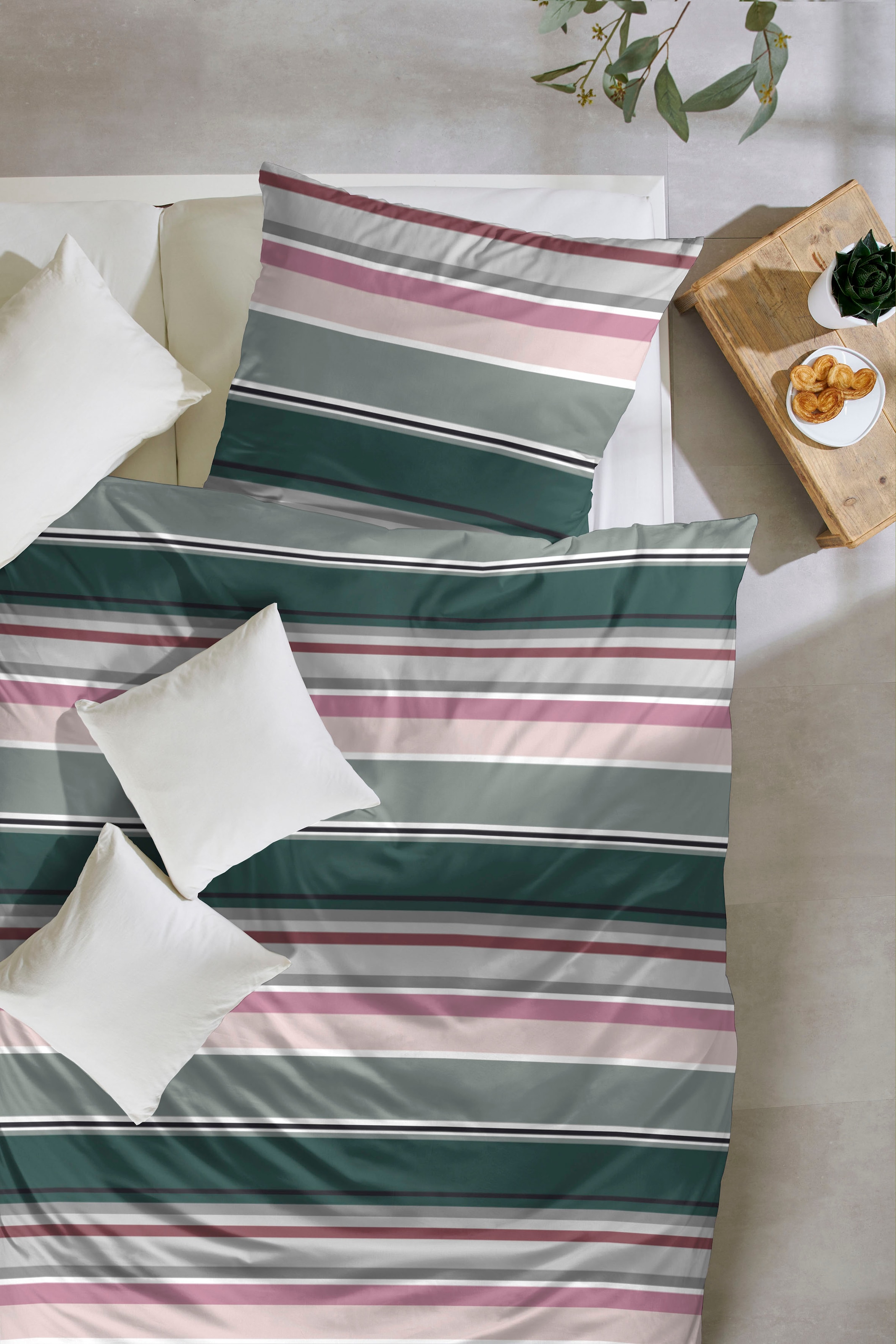 Primera Bettwäsche »Late Summer Stripe«, mit modernen Streifen in frischen Farben