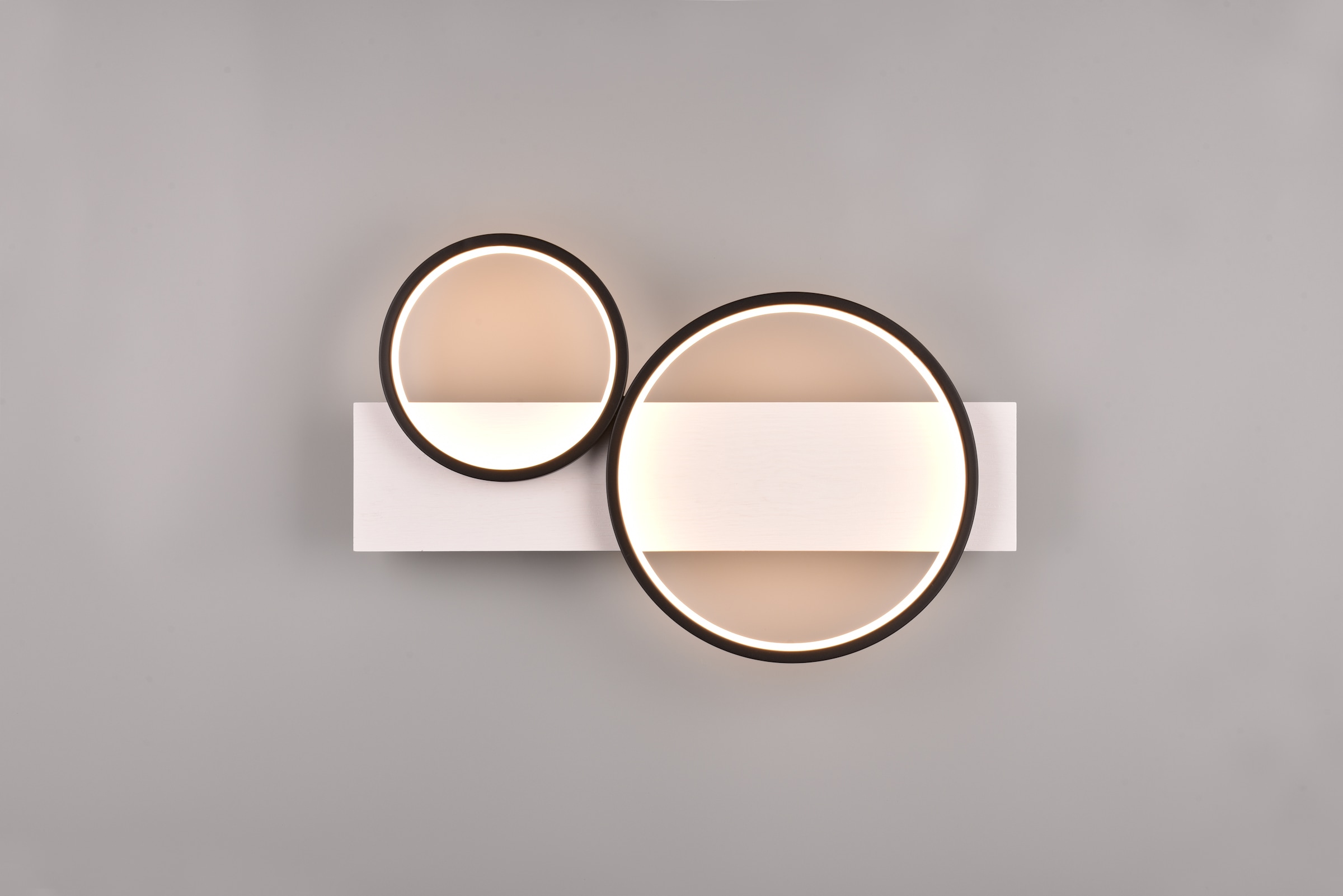 TRIO Leuchten LED Deckenleuchte »MEDERA, Deckenlampe LED Ringe mit Holz Deko 26W 3000 Lumen warmweiß«, 1 flammig, Leuchtmittel LED-Board | LED fest integriert, als Wandlampe oder Deckenlampe einsetzbar dimmbar über Wandschalter